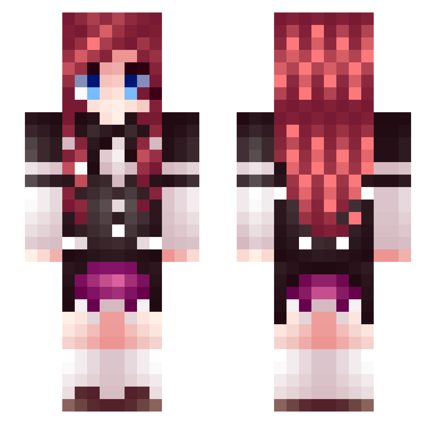 Teeqzyy Minecraft skin, front and back view