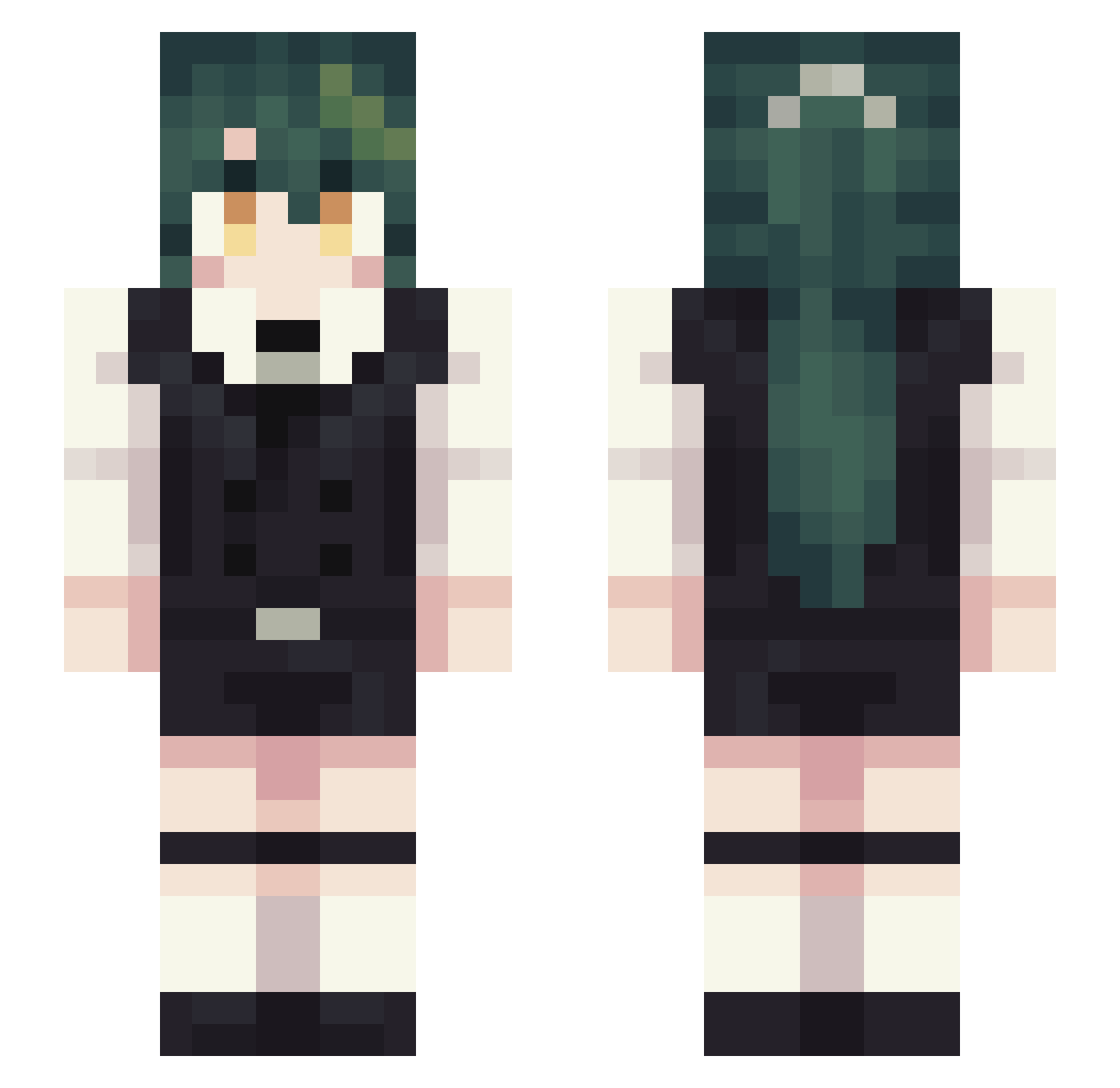 Chanmian_ Minecraft skin, front and back view