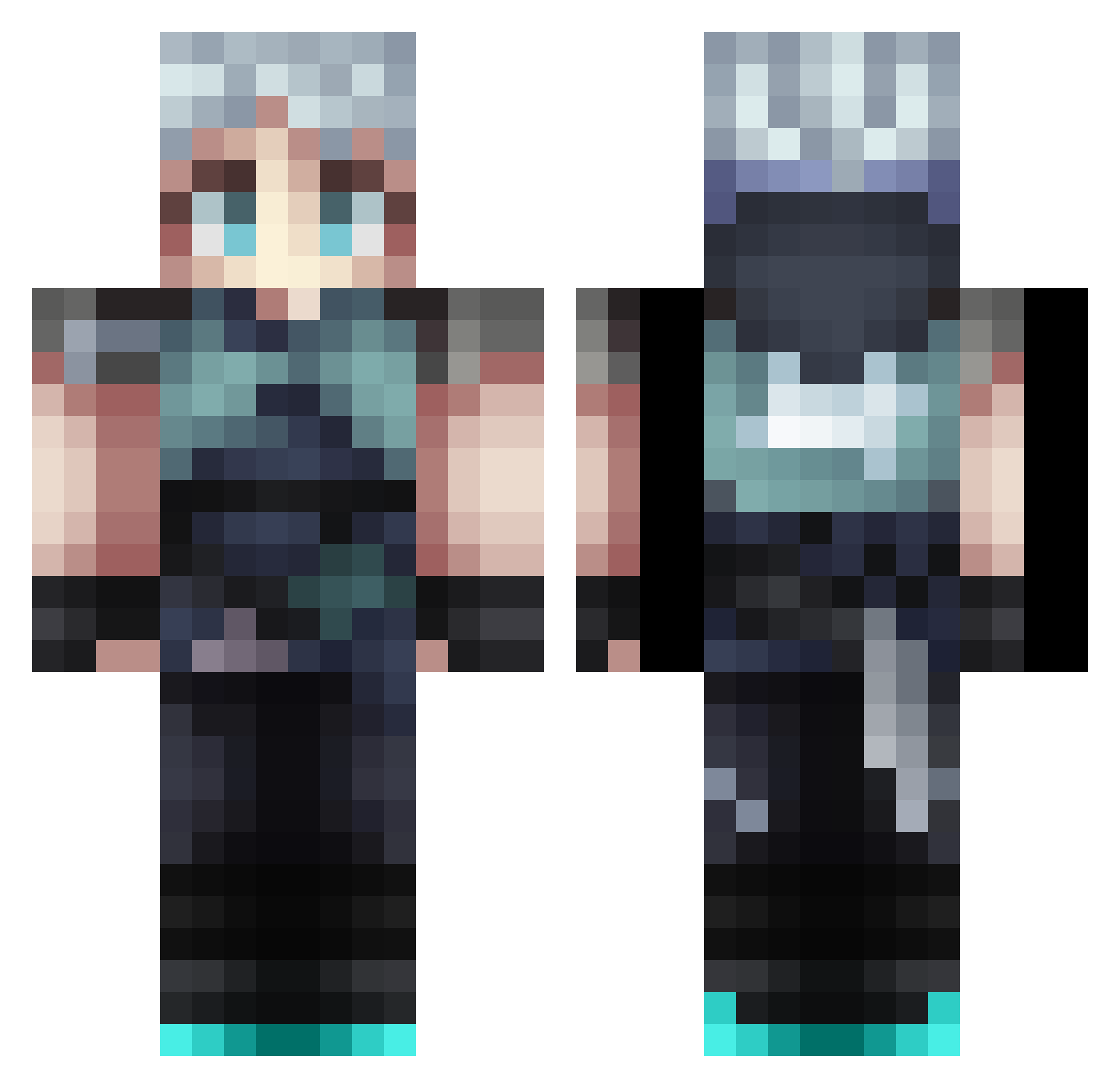 GartenzwergDomi Minecraft skin, front and back view