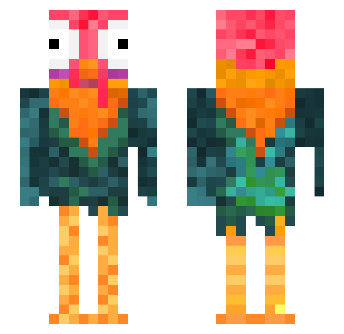 Drowsiest Minecraft skin, front and back view