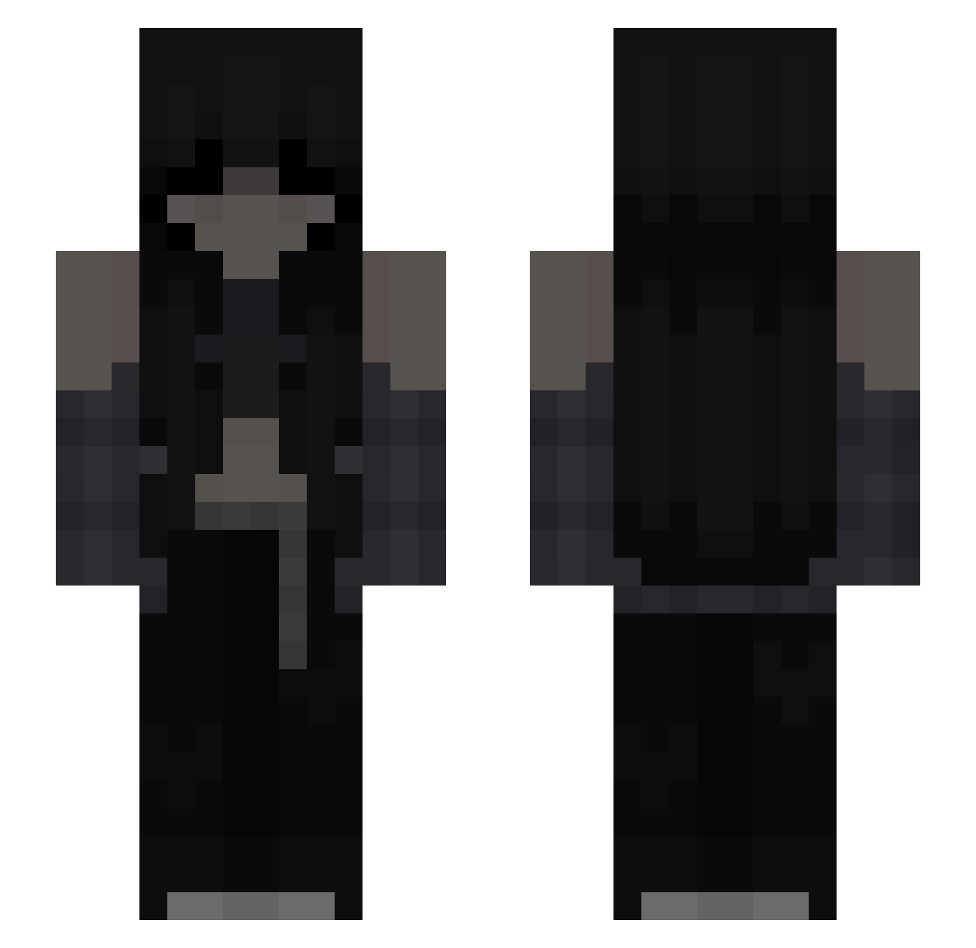 xNosey Minecraft skin, front and back view