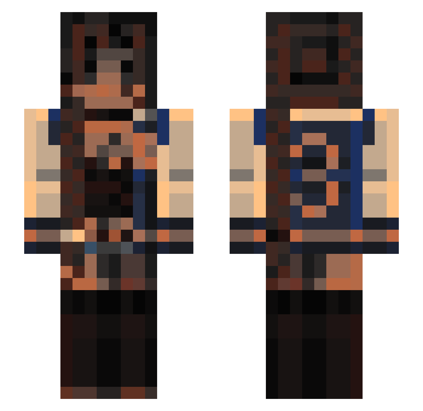 aloeveraa1 Minecraft skin, front and back view