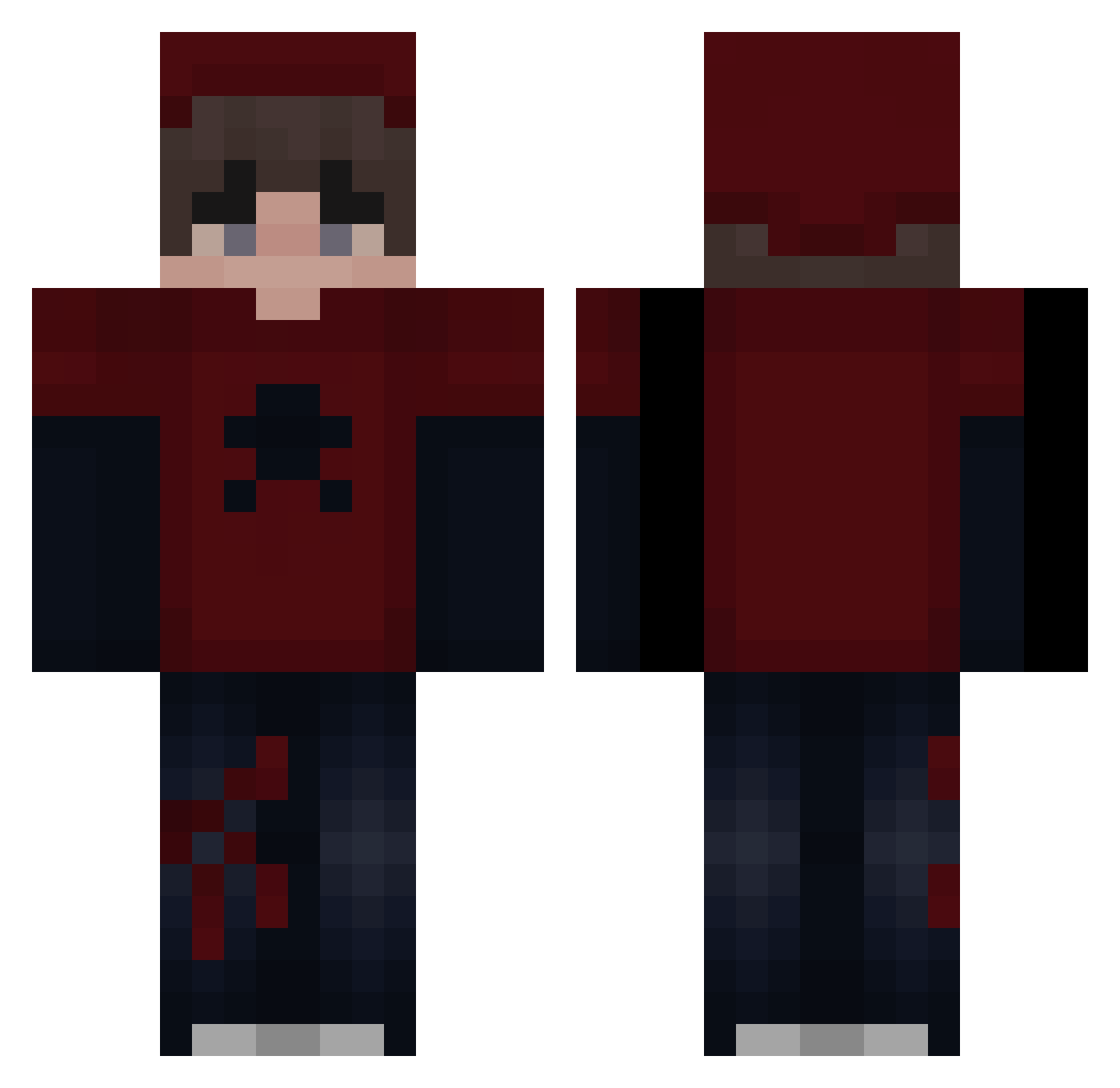 EloKarollo Minecraft skin, front and back view