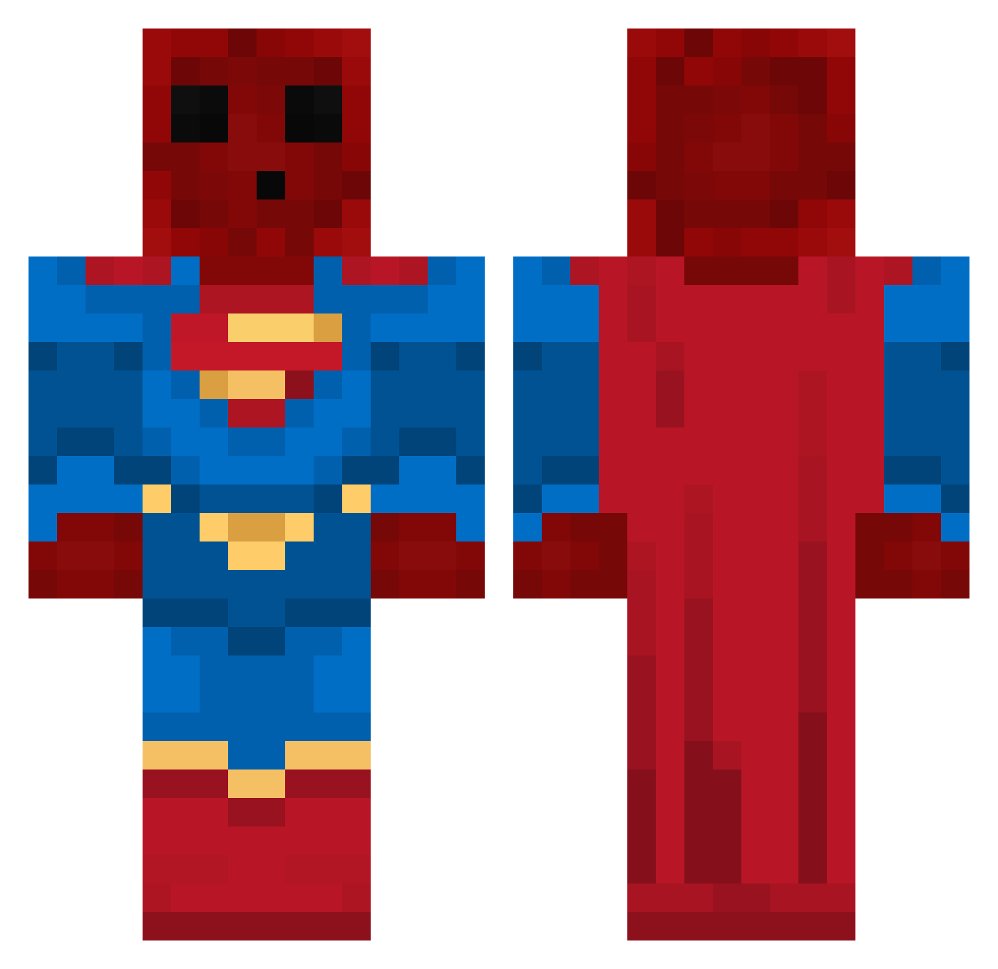 TruckerSj Minecraft skin, front and back view