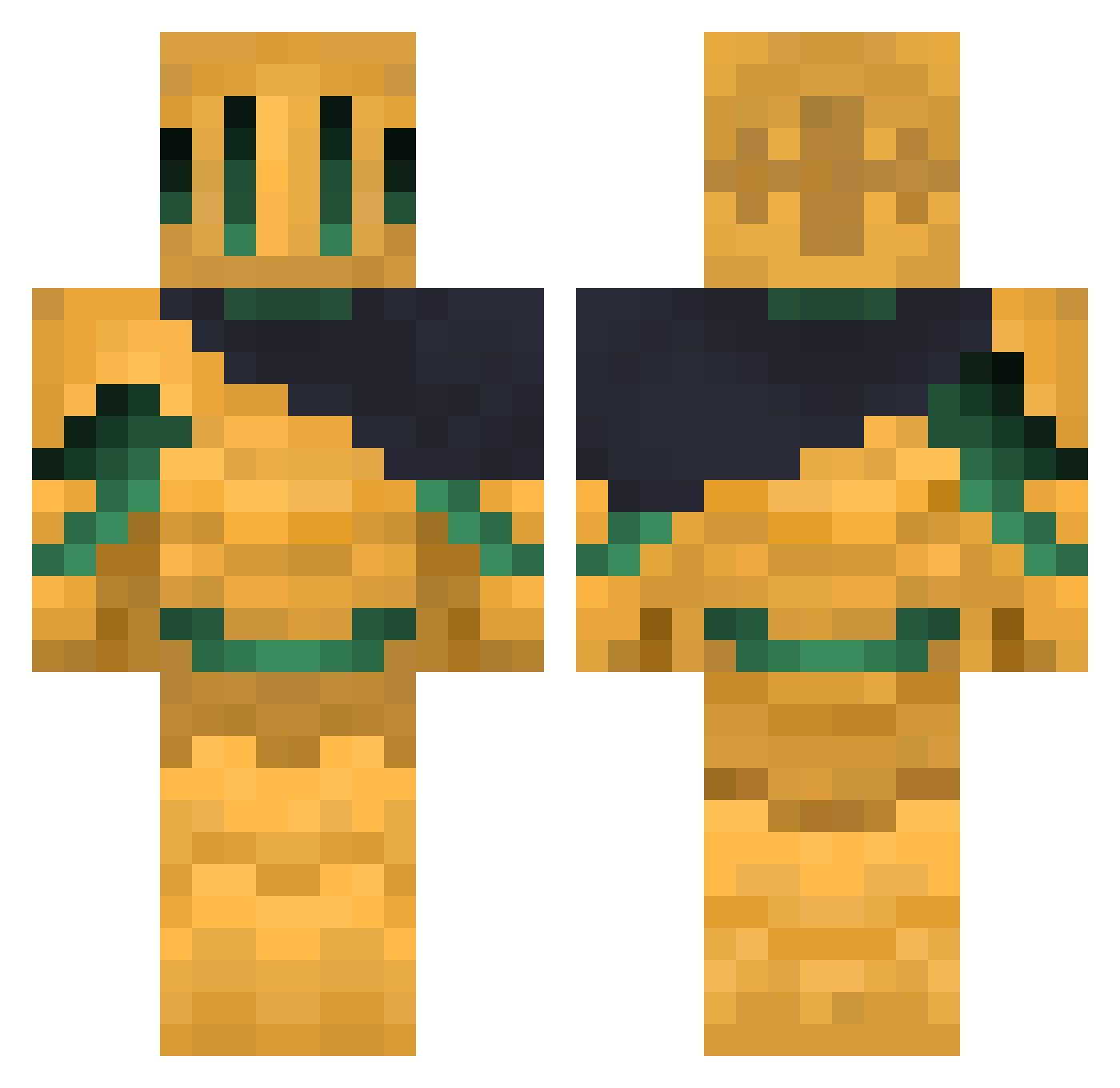 Solitarymax Minecraft skin, front and back view