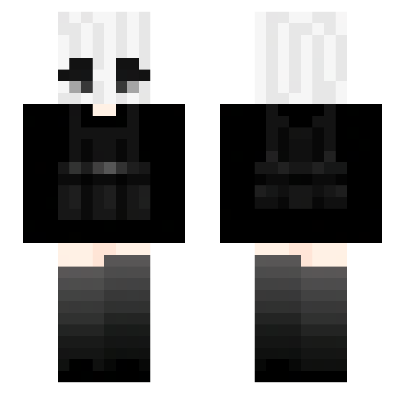 mkeu Minecraft skin, front and back view