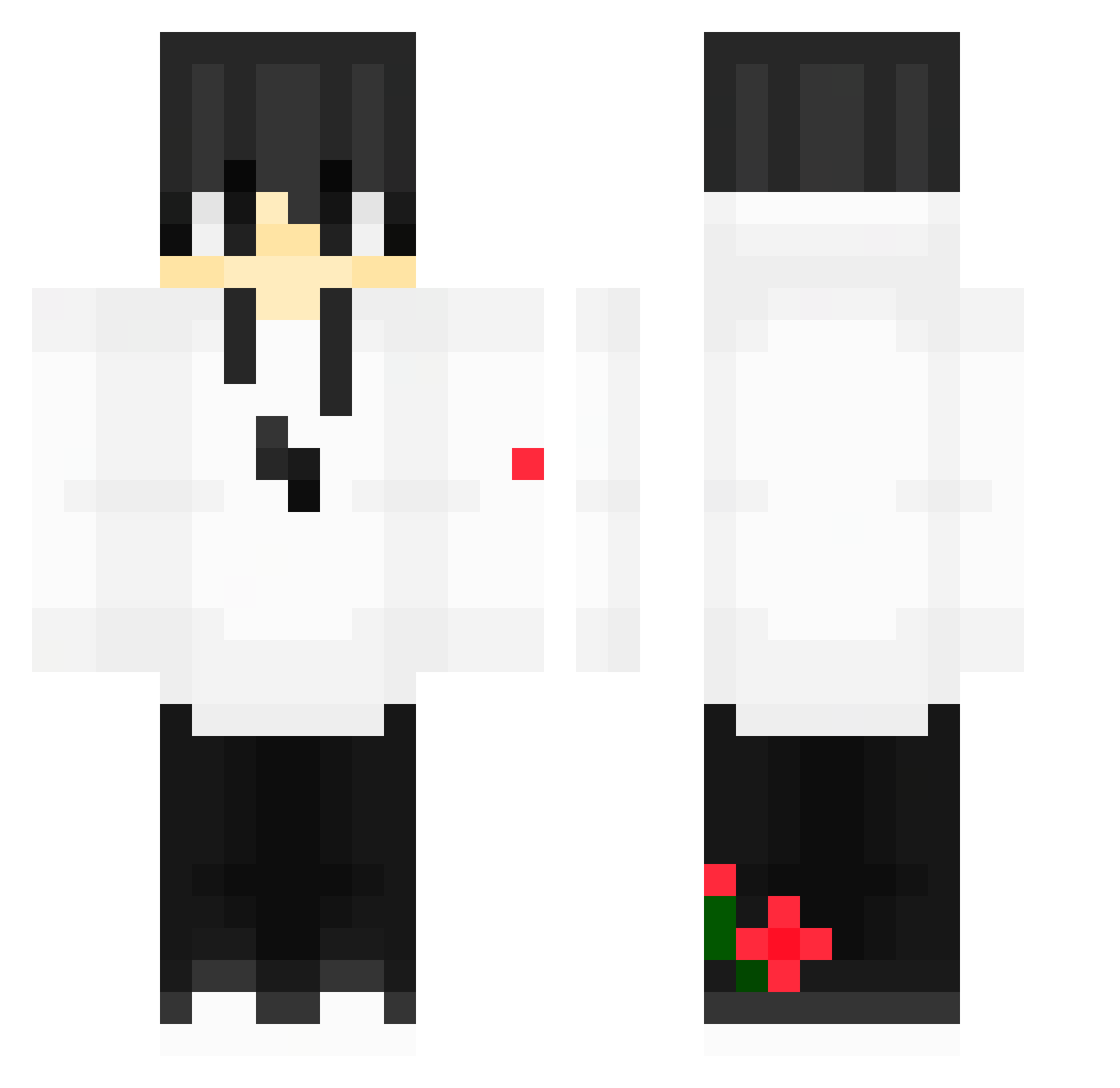 DFGRuthless Minecraft skin, front and back view