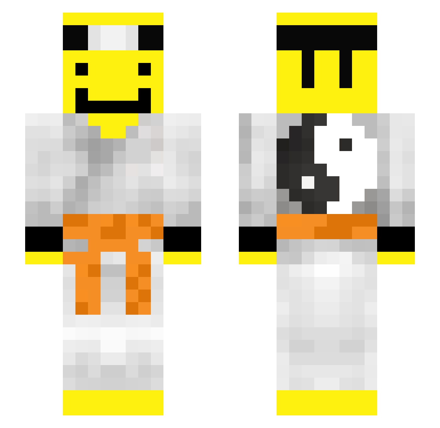 Acclimatize Minecraft skin, front and back view