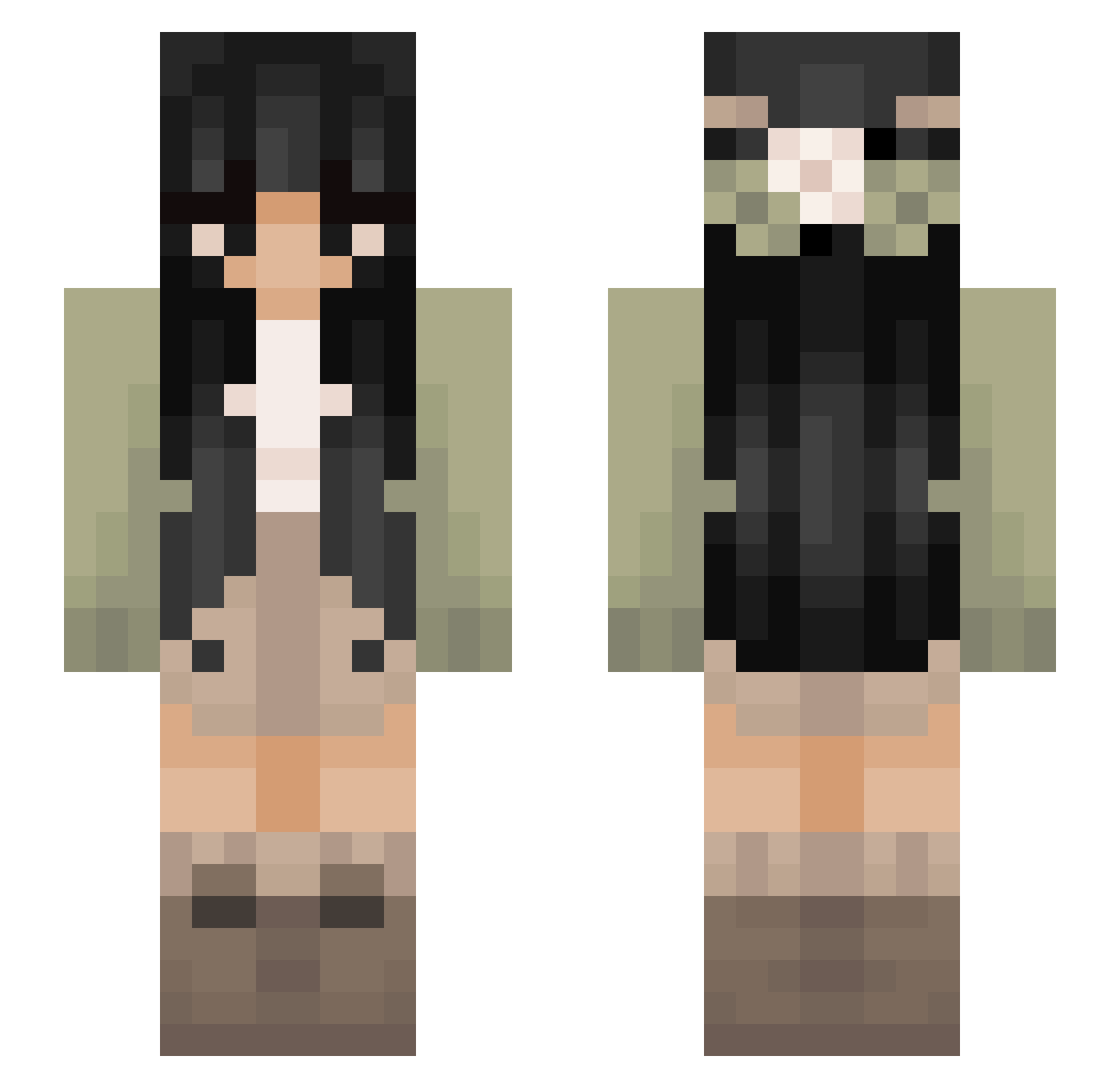 shylafaithh Minecraft skin, front and back view