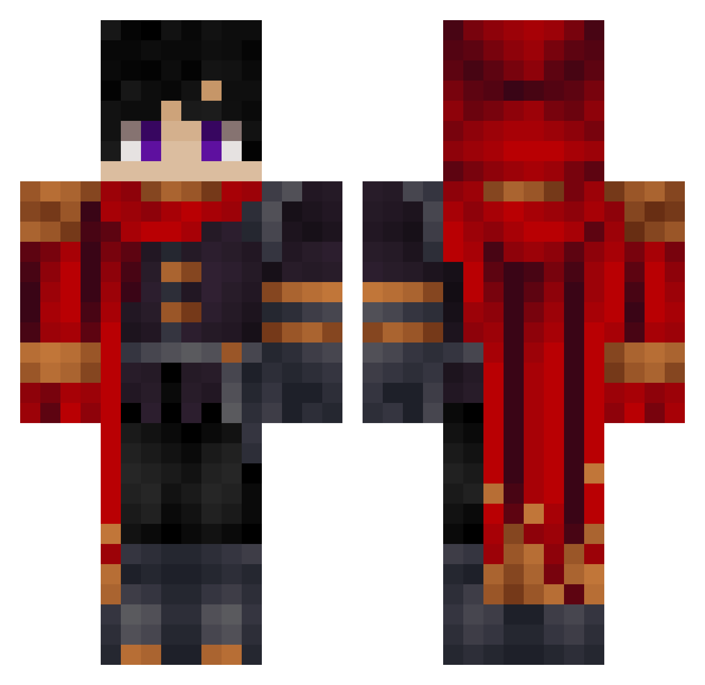 PugPlayz101 Minecraft skin, front and back view