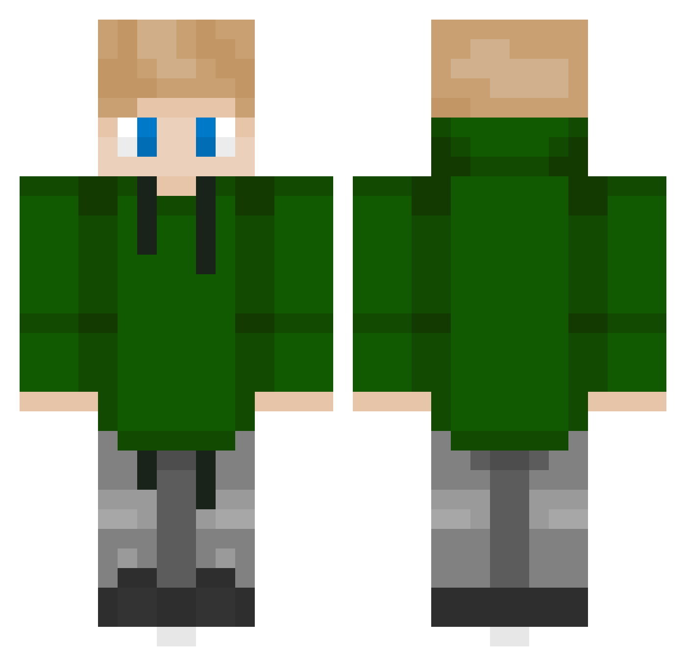 EdAshes Minecraft skin, front and back view
