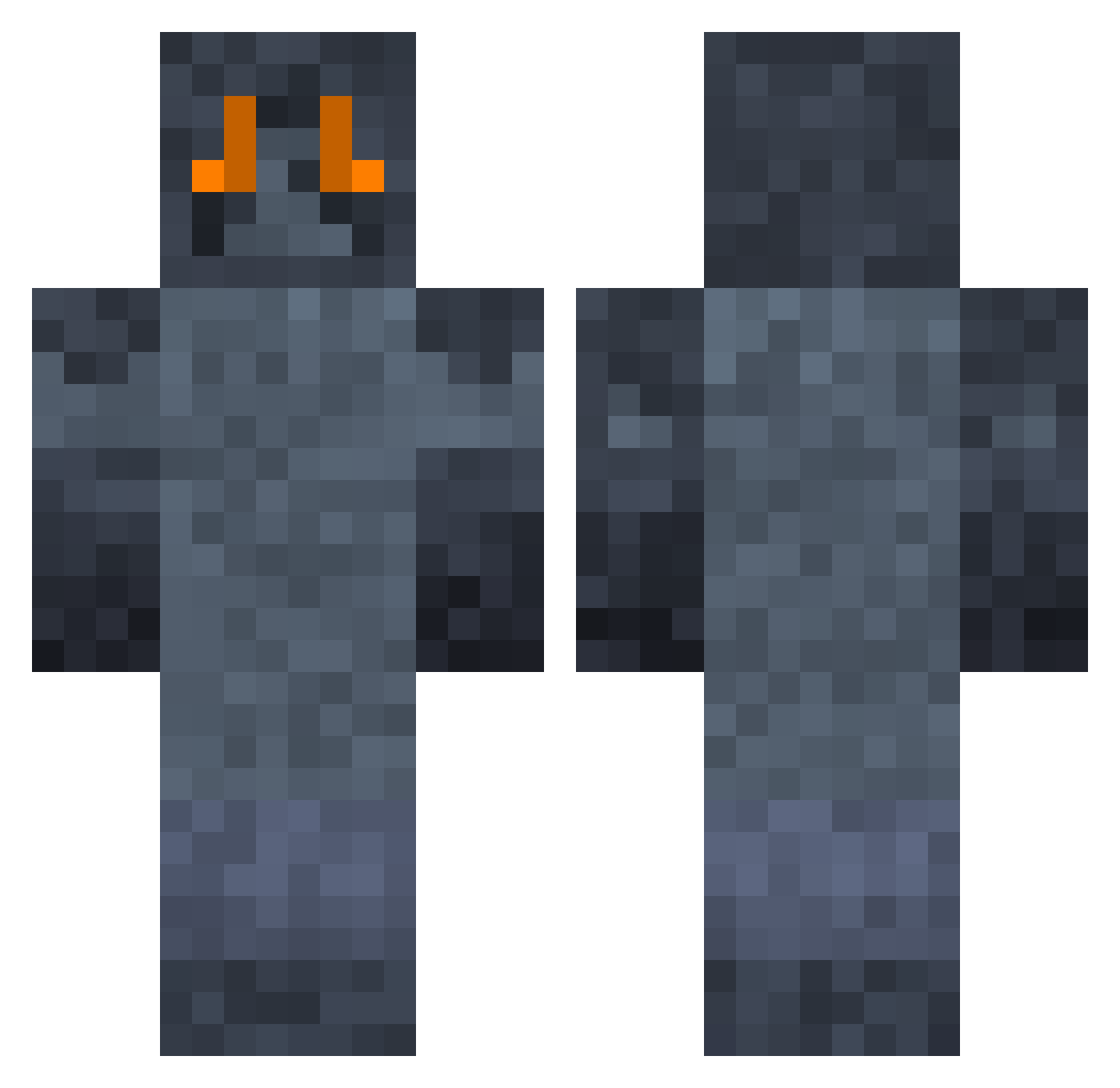 Geometrize Minecraft skin, front and back view