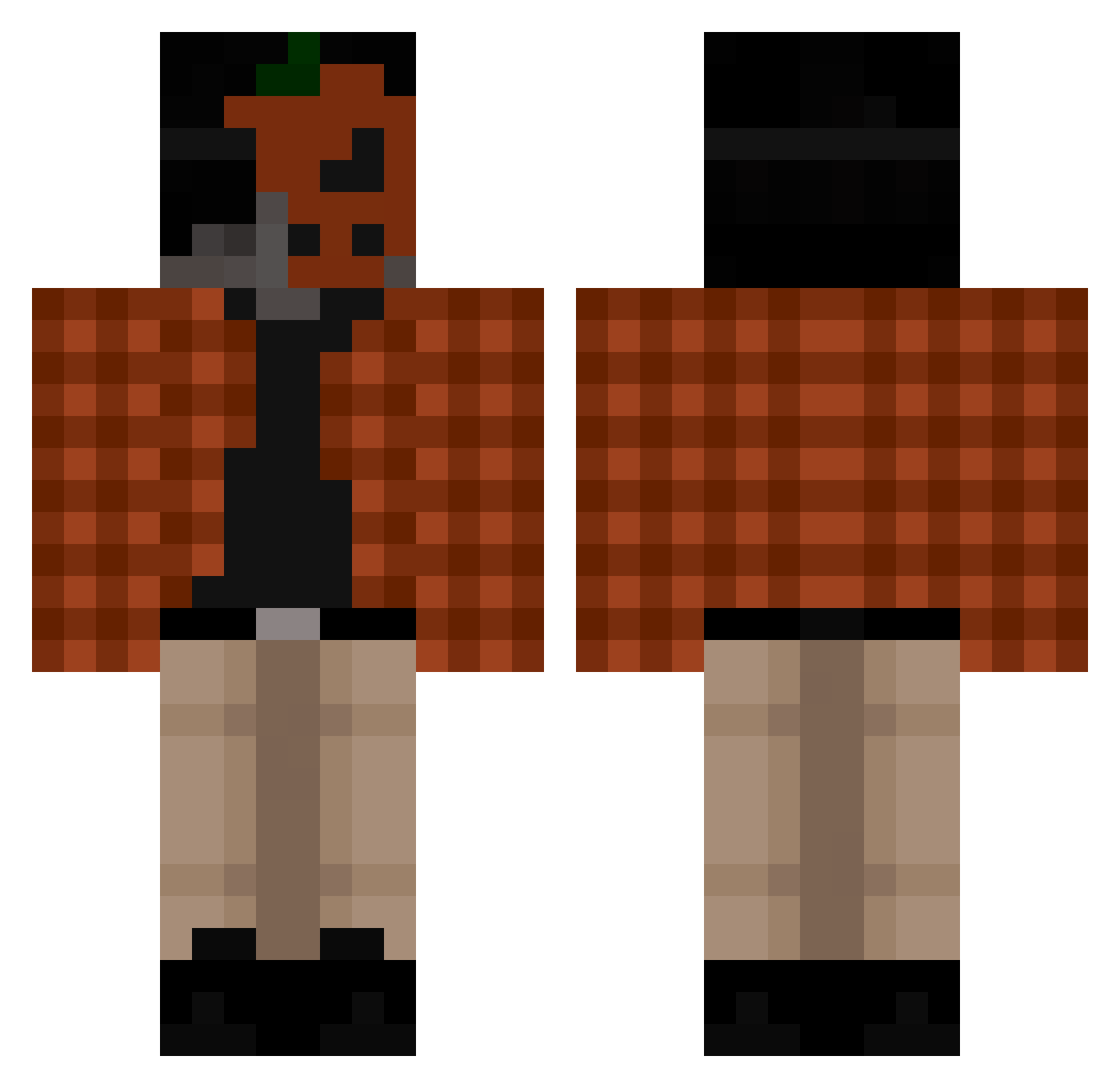 4ydna9l Minecraft skin, front and back view
