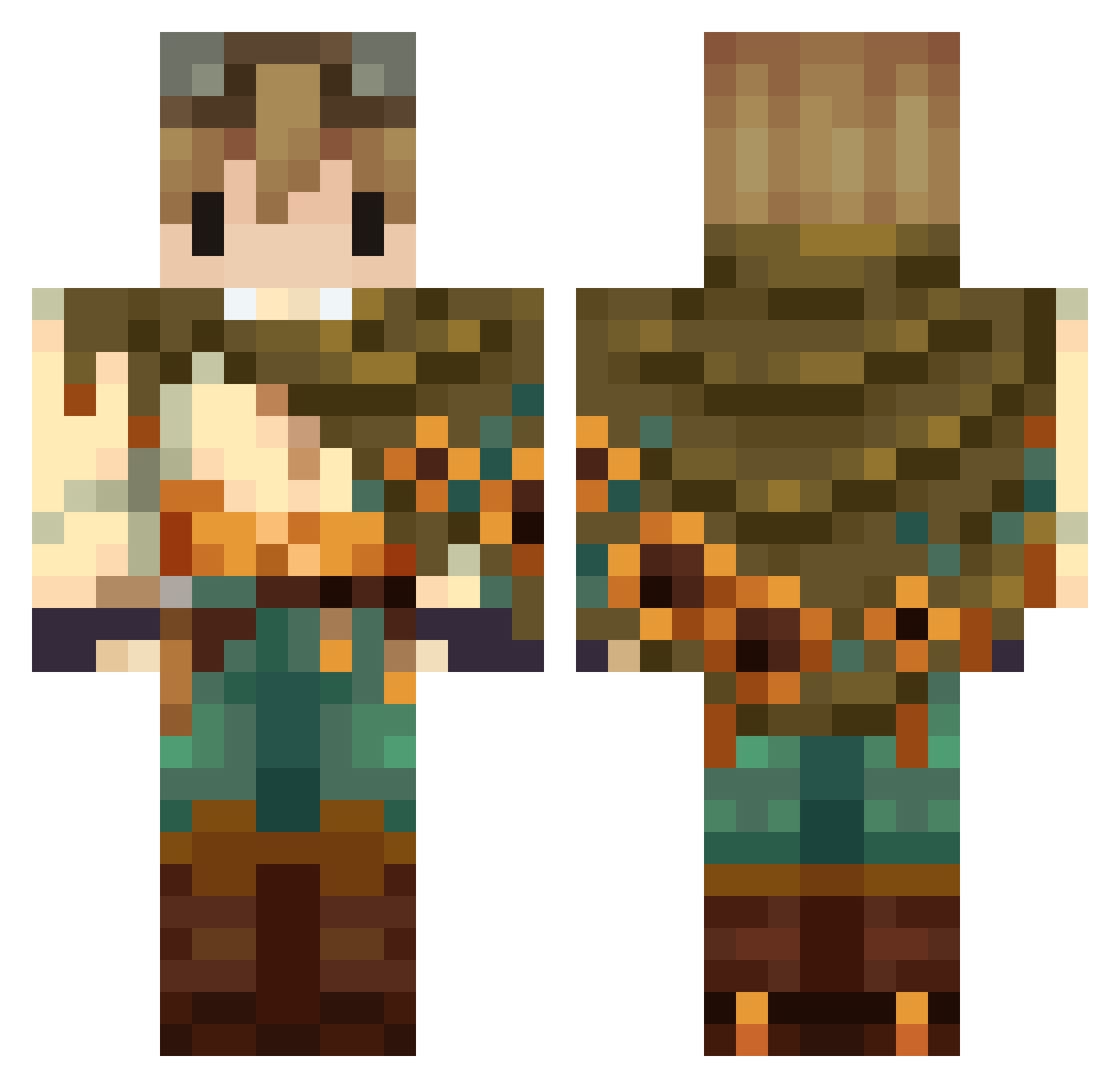 ChefMaple Minecraft skin, front and back view