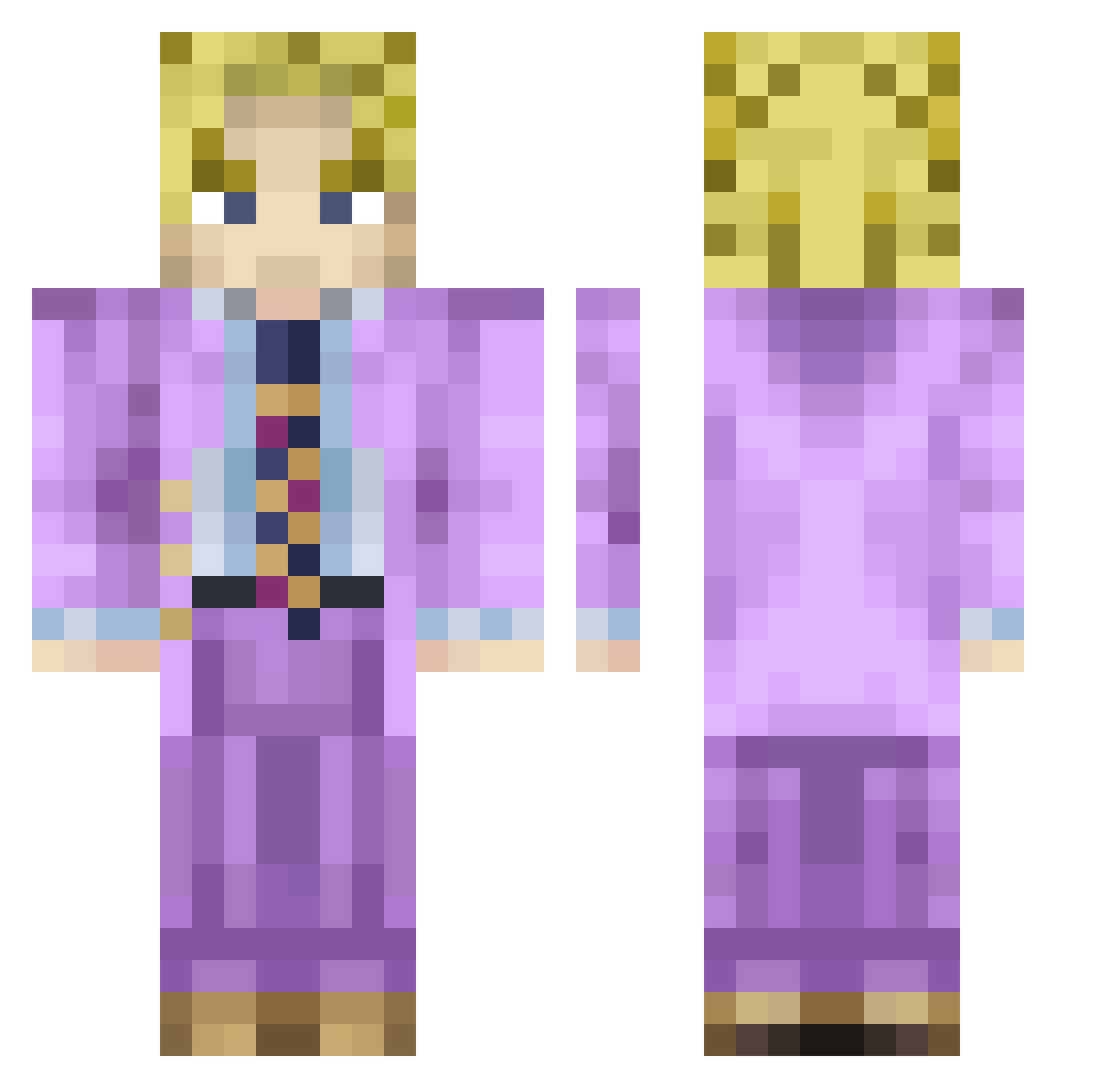 RafaelPlayZ Minecraft skin, front and back view