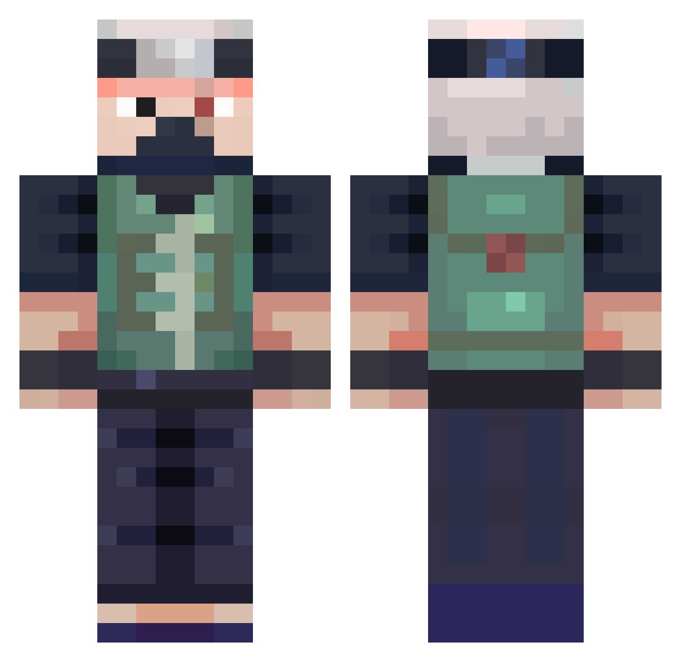 _Yaoying Minecraft skin, front and back view