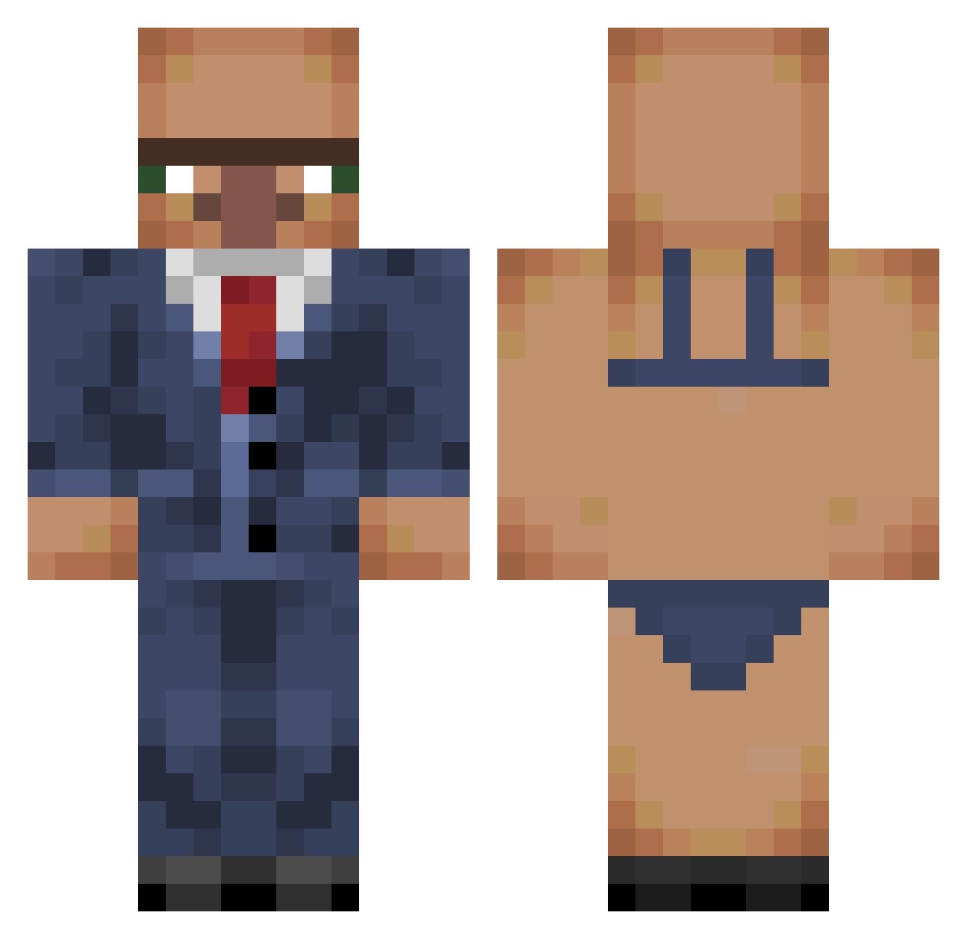 ELMUROS Minecraft skin, front and back view
