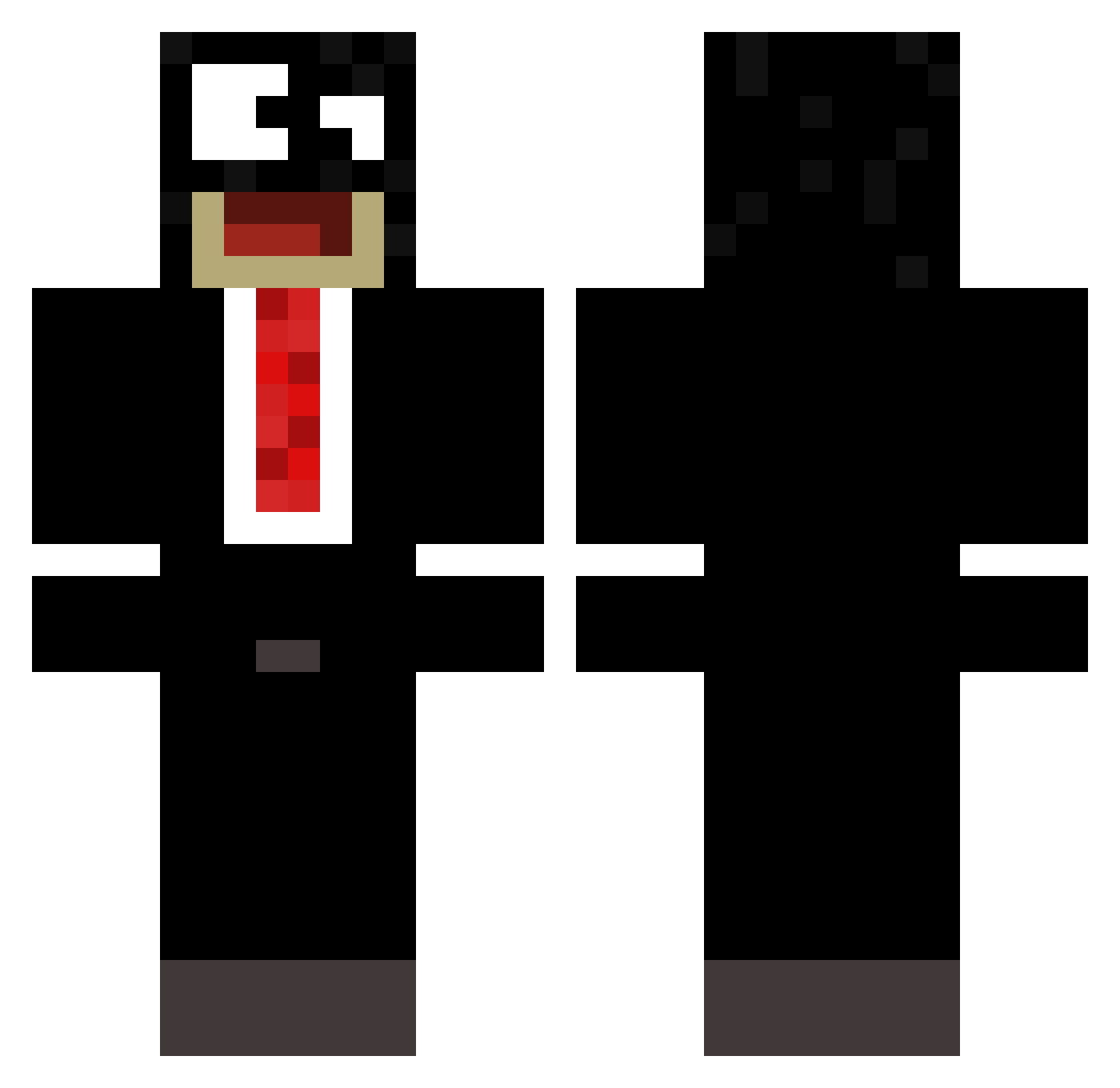 firets Minecraft skin, front and back view