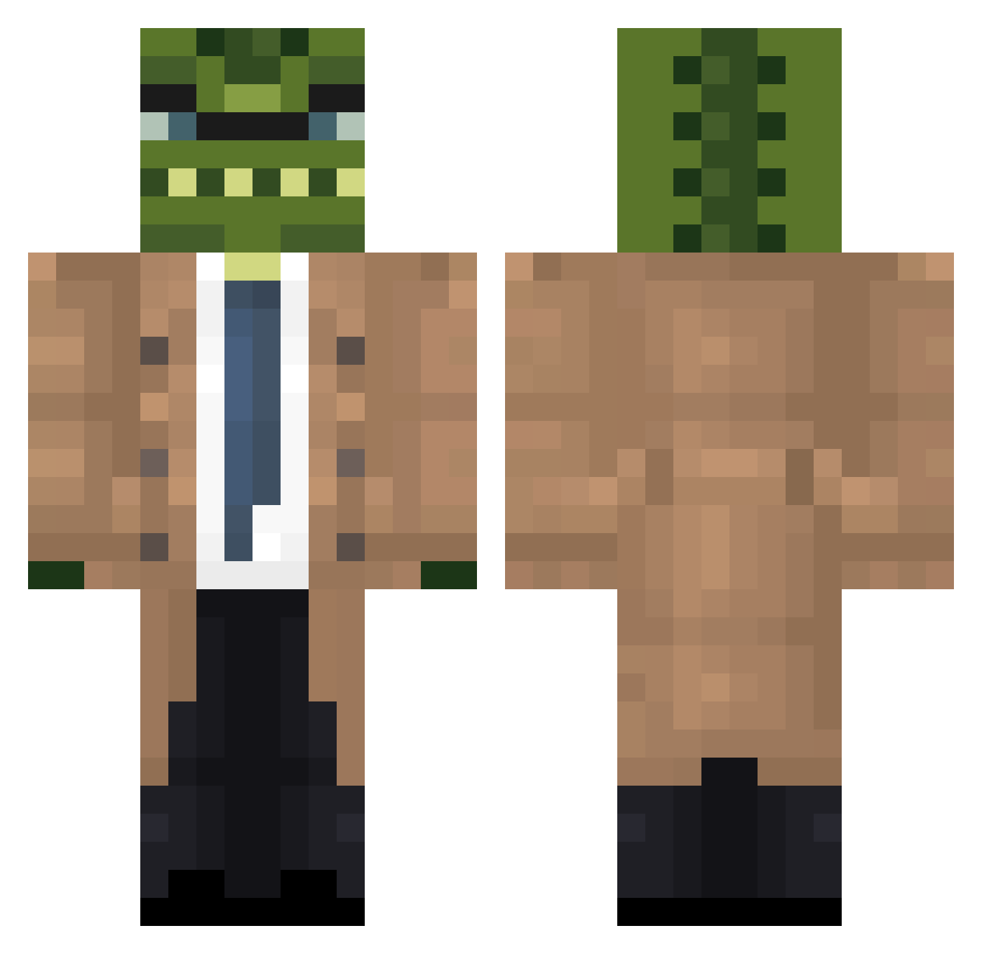 CraziestDragoon Minecraft skin, front and back view