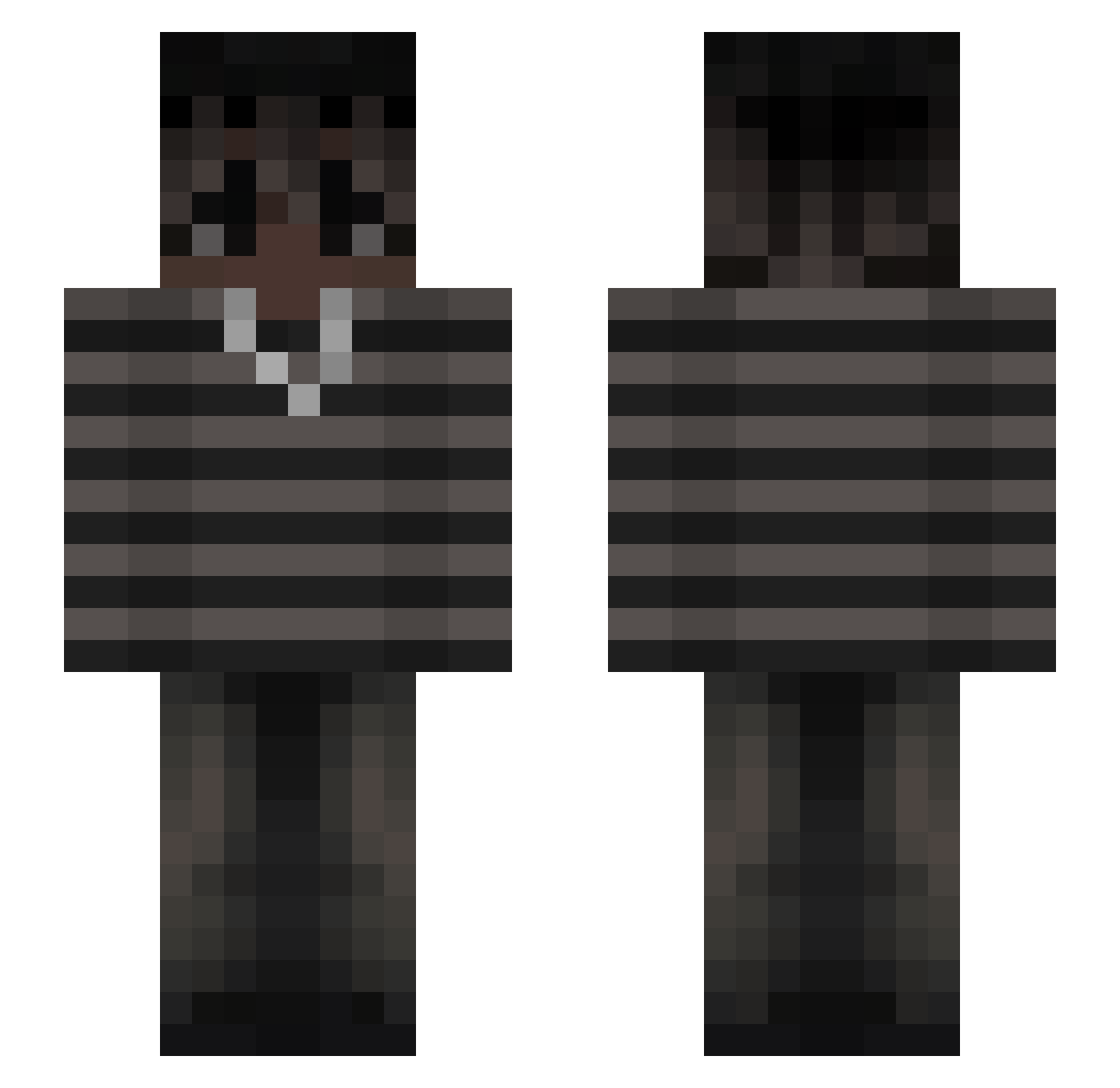 brownfloaty Minecraft skin, front and back view