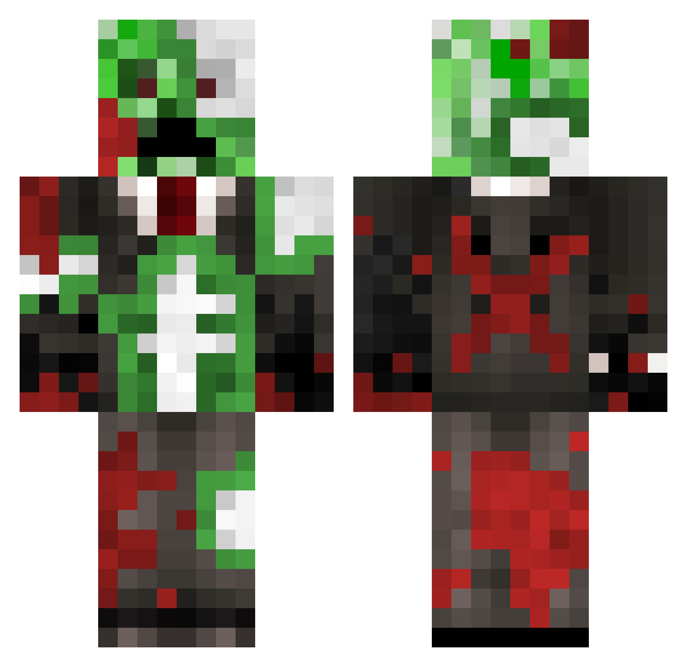 DANKOBOJ Minecraft skin, front and back view