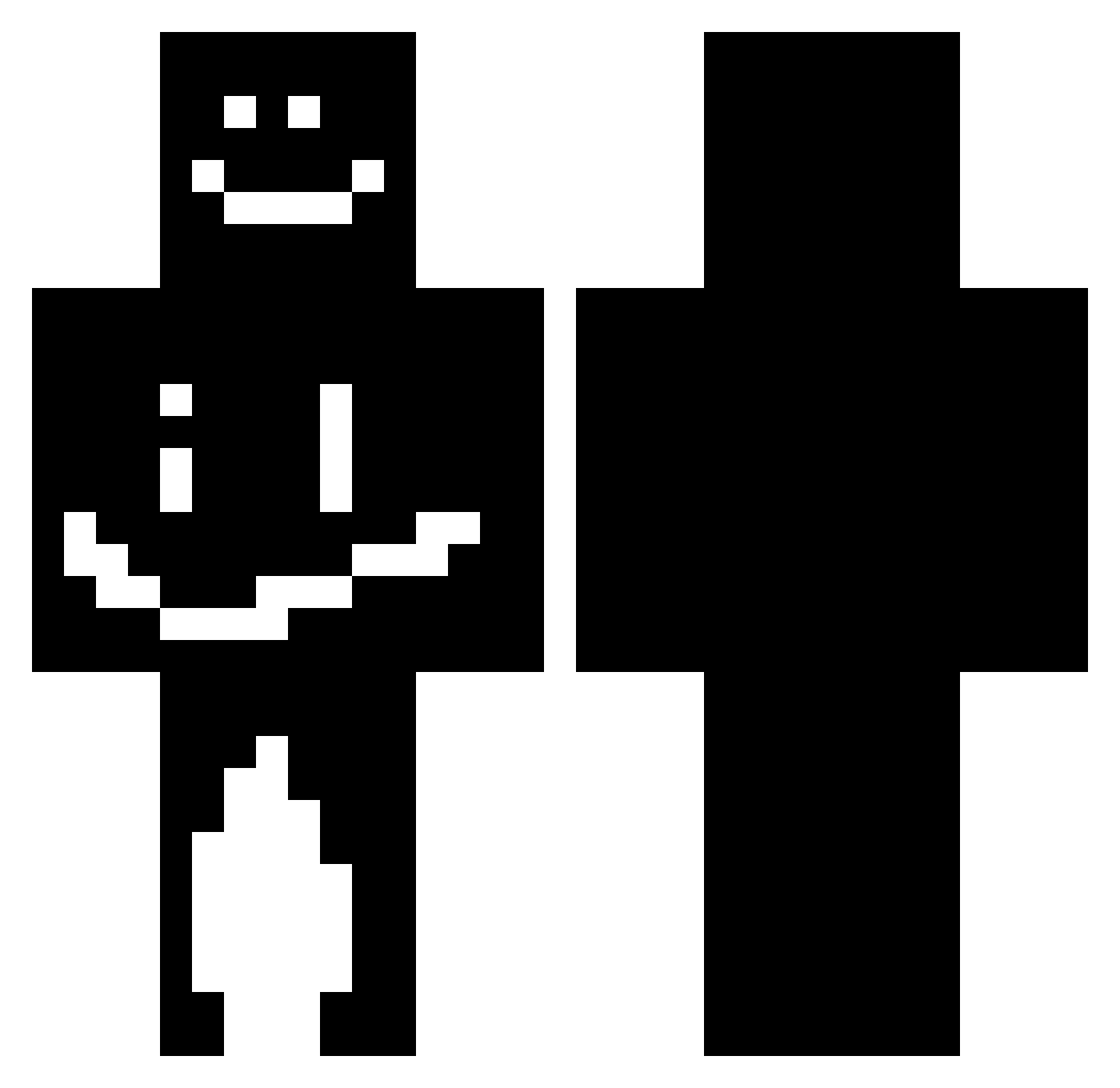 Aayanisstupid Minecraft skin, front and back view