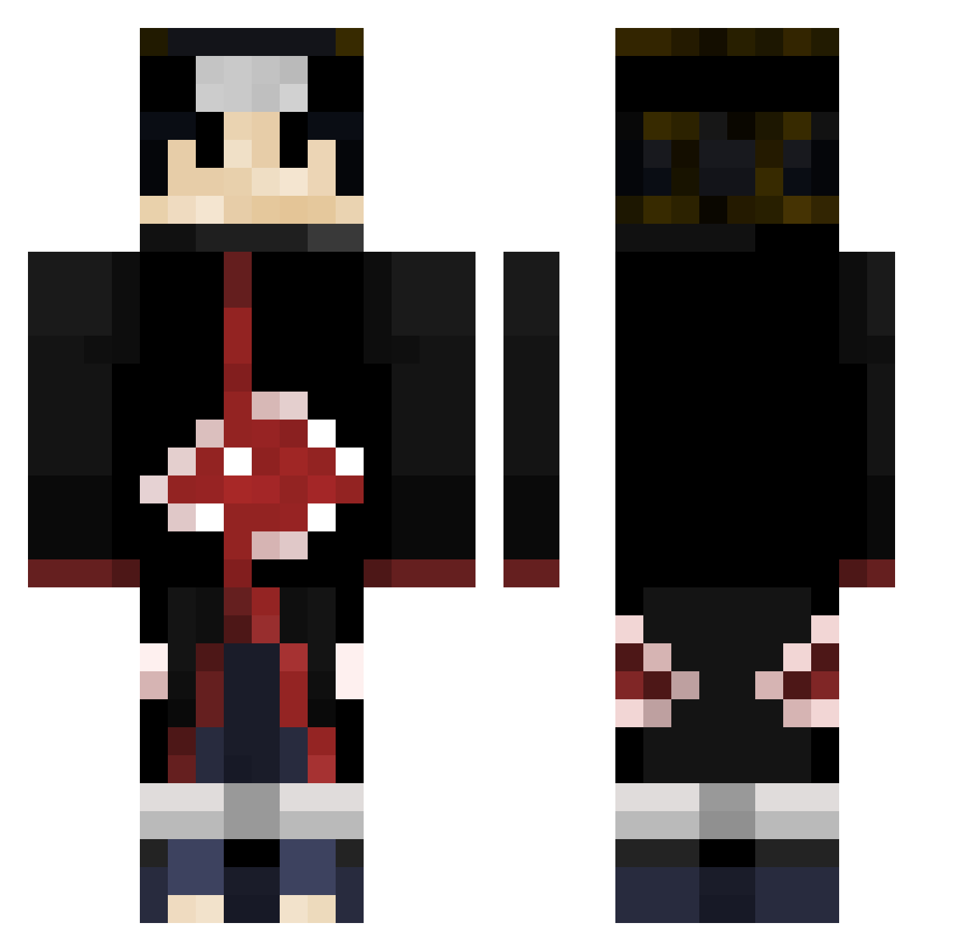 Cherished Minecraft skin, front and back view