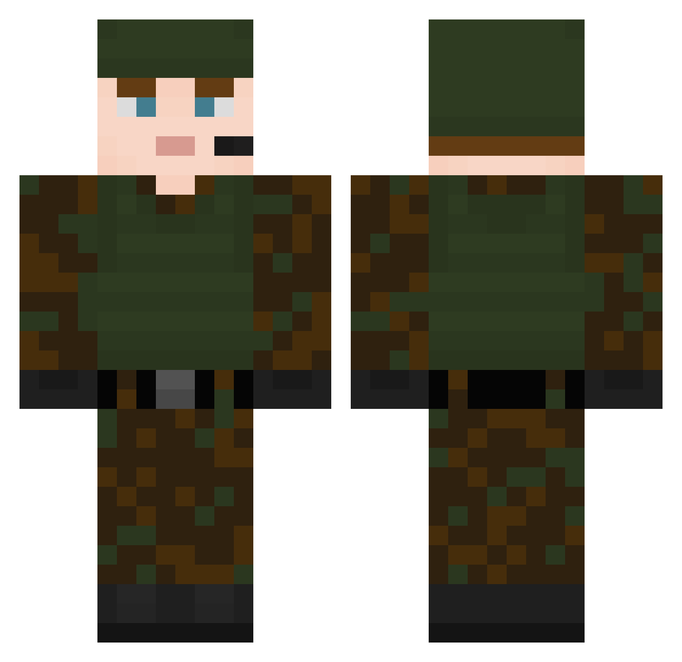 Joni_1337 Minecraft skin, front and back view