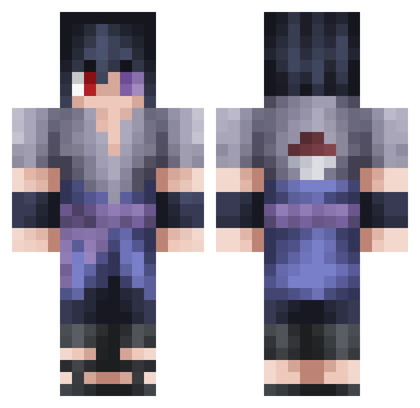 f7nesse Minecraft skin, front and back view