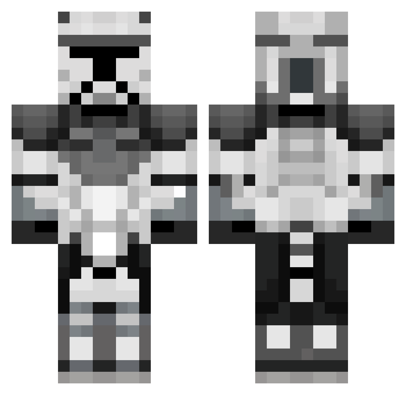 jsiino99 Minecraft skin, front and back view