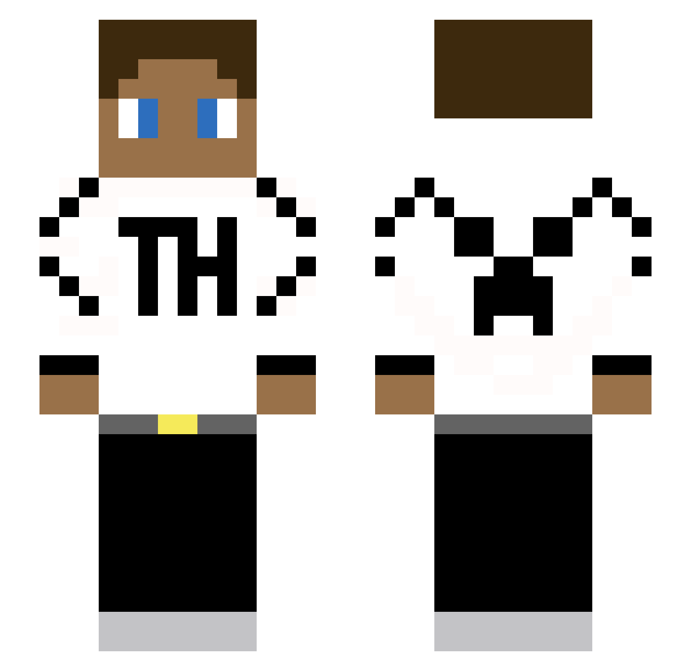 Teh_Zachary Minecraft skin, front and back view