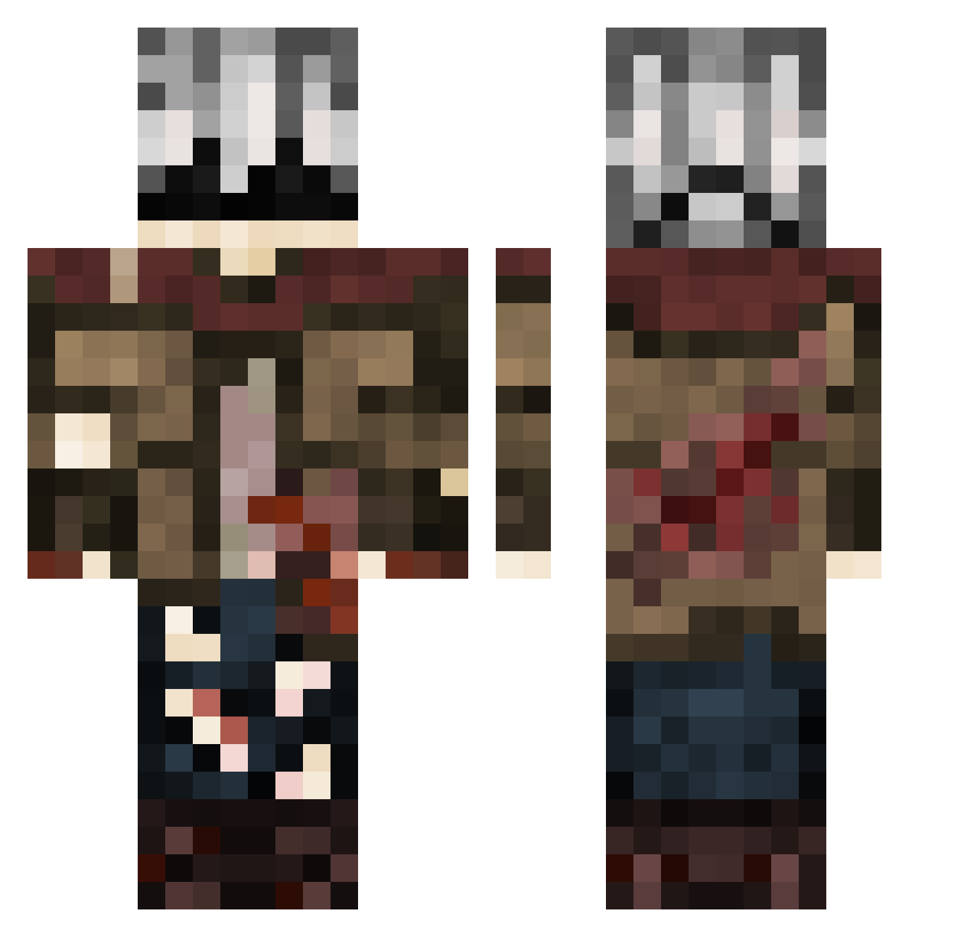 starsun1 Minecraft skin, front and back view