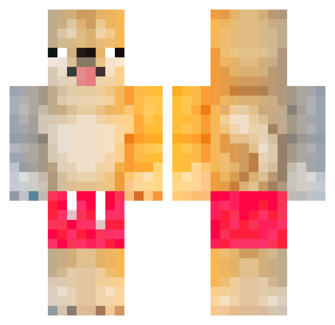 EfeAhmet Minecraft skin, front and back view