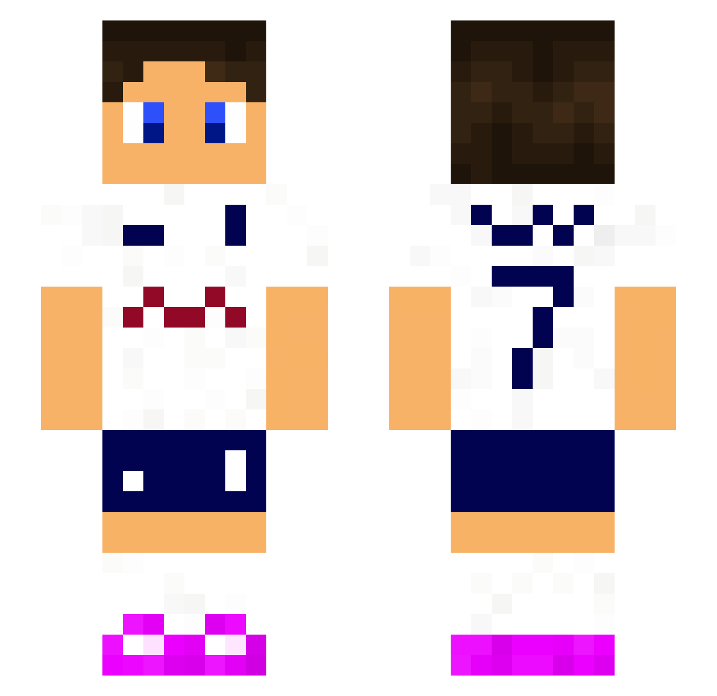 Henge Minecraft skin, front and back view