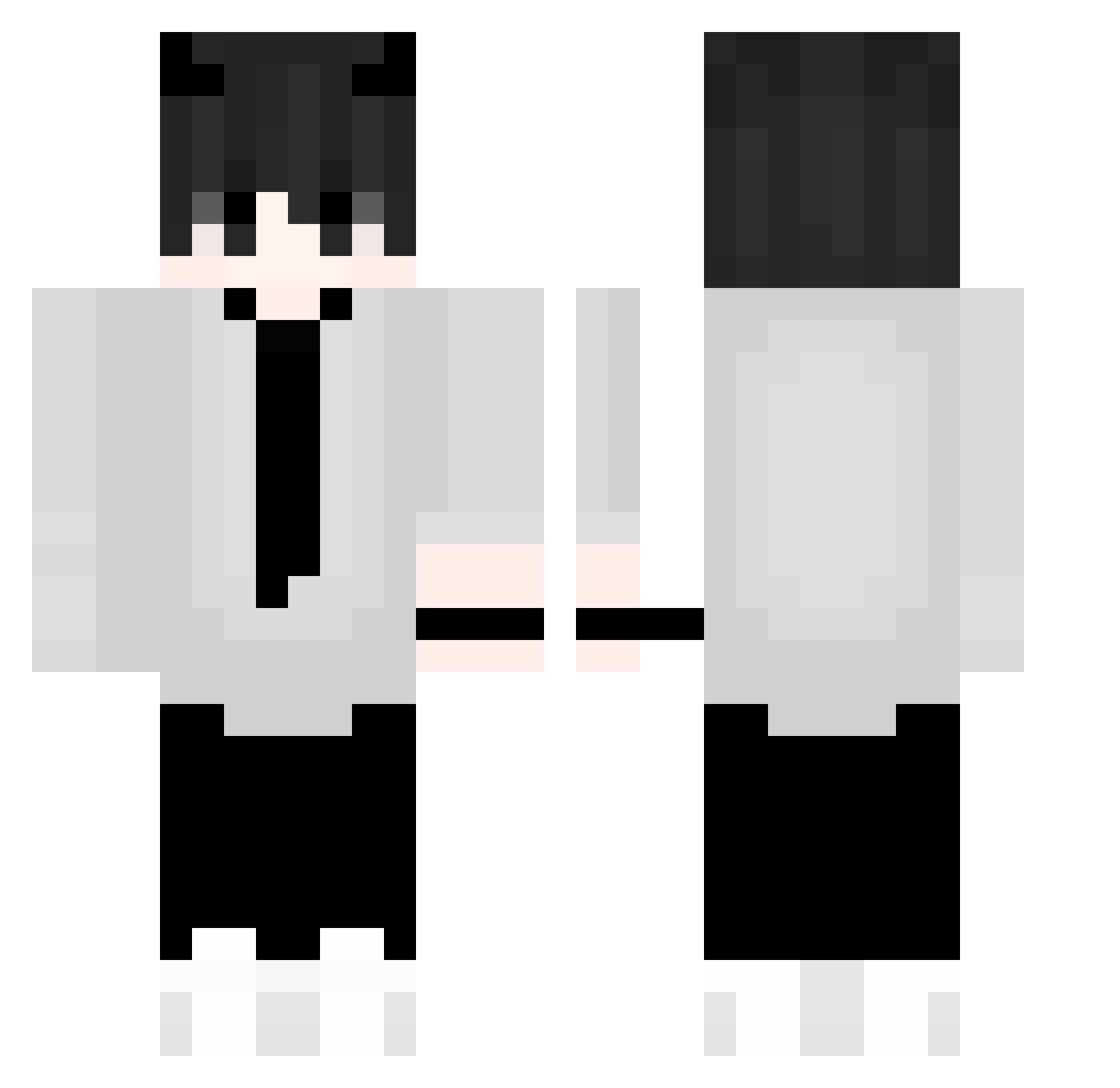 kilxi Minecraft skin, front and back view