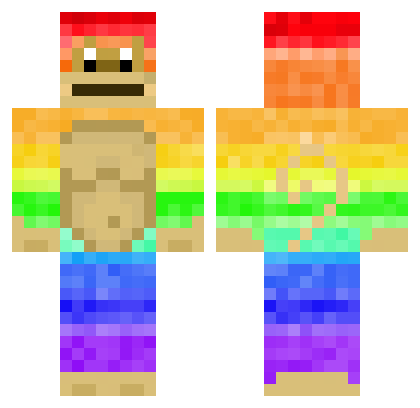 oRajadao Minecraft skin, front and back view