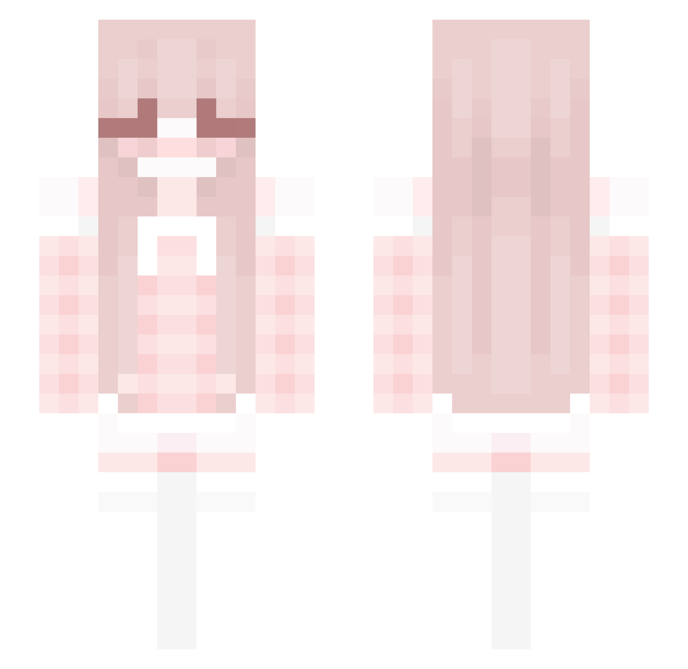 jeebuschreebus Minecraft skin, front and back view