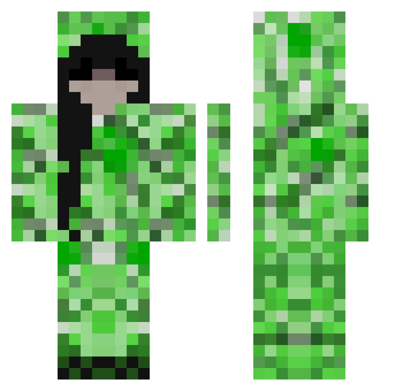 wymayez Minecraft skin, front and back view