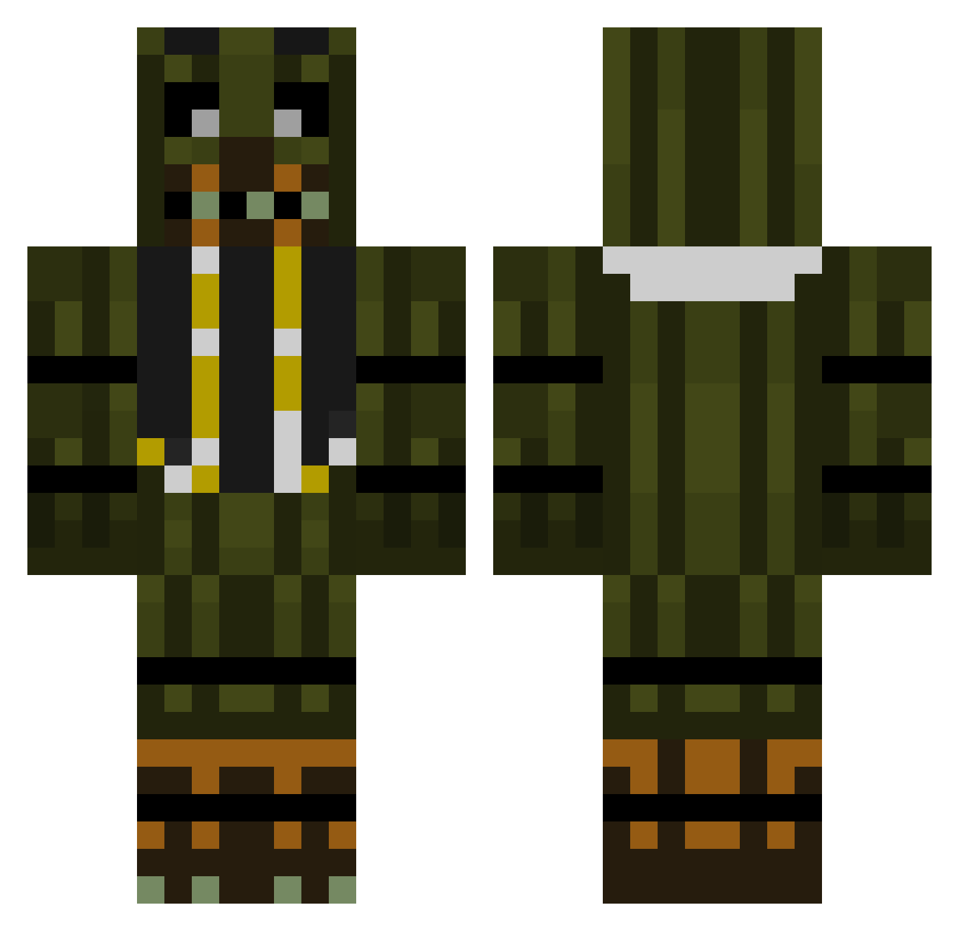 CornerSt0re Minecraft skin, front and back view