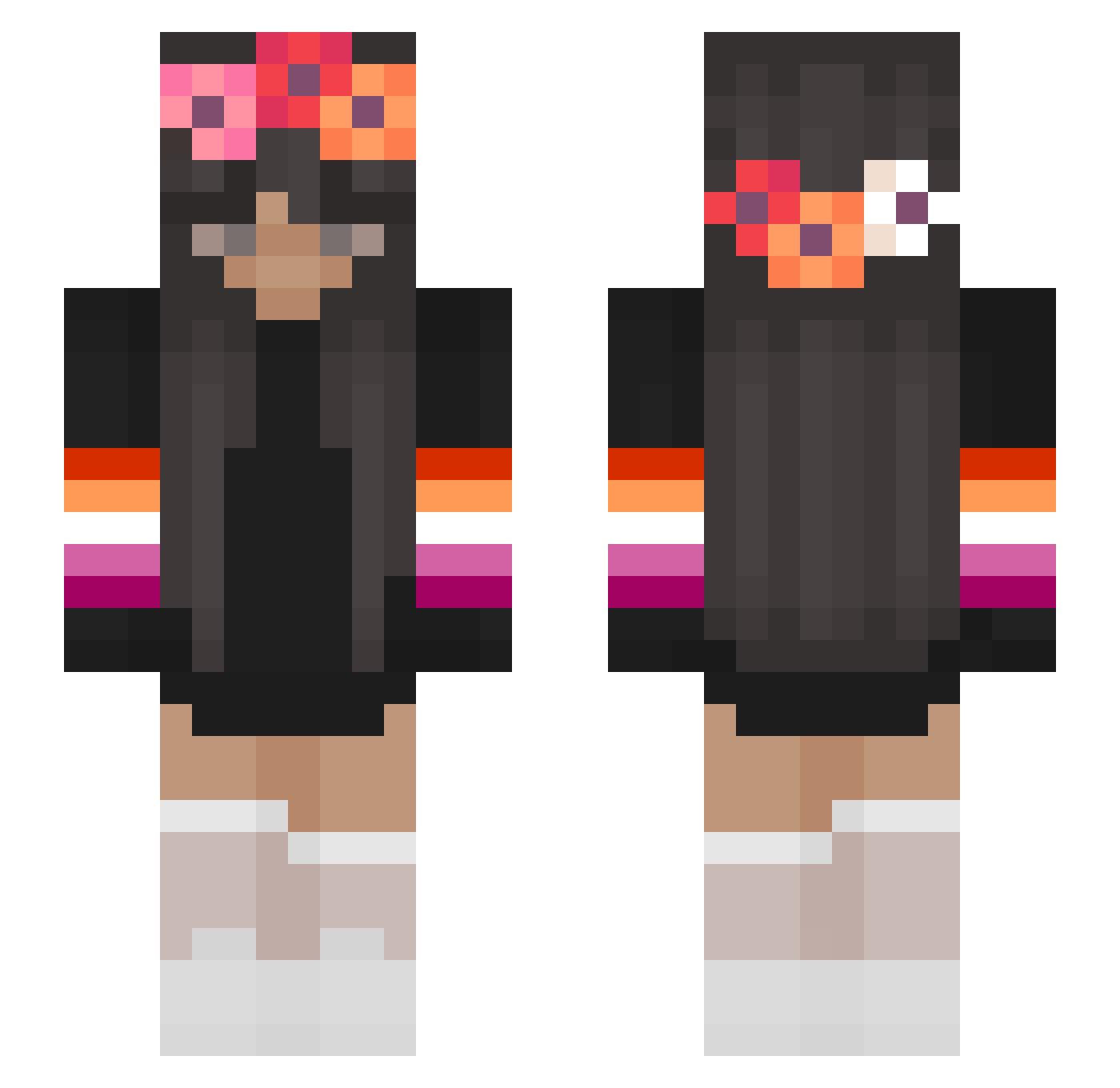 Thechlore_3 Minecraft skin, front and back view