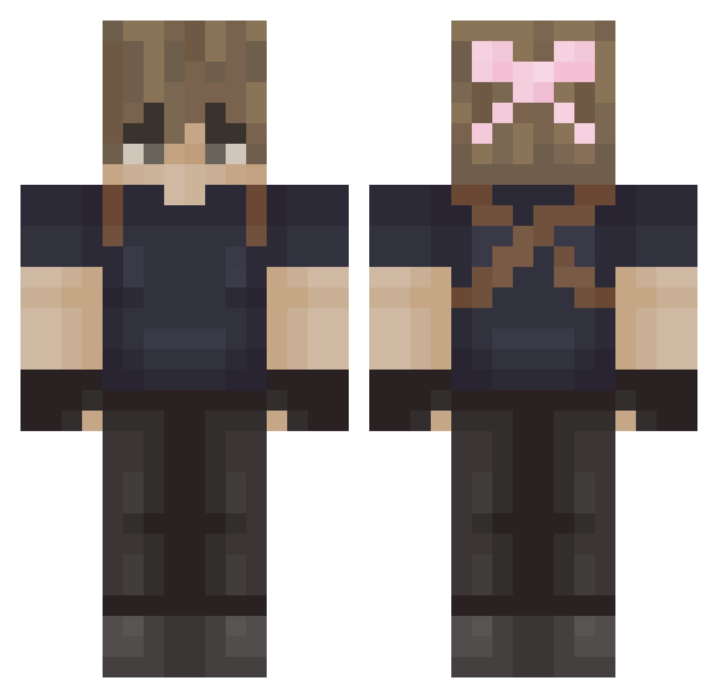 _Yoylecake_ Minecraft skin, front and back view