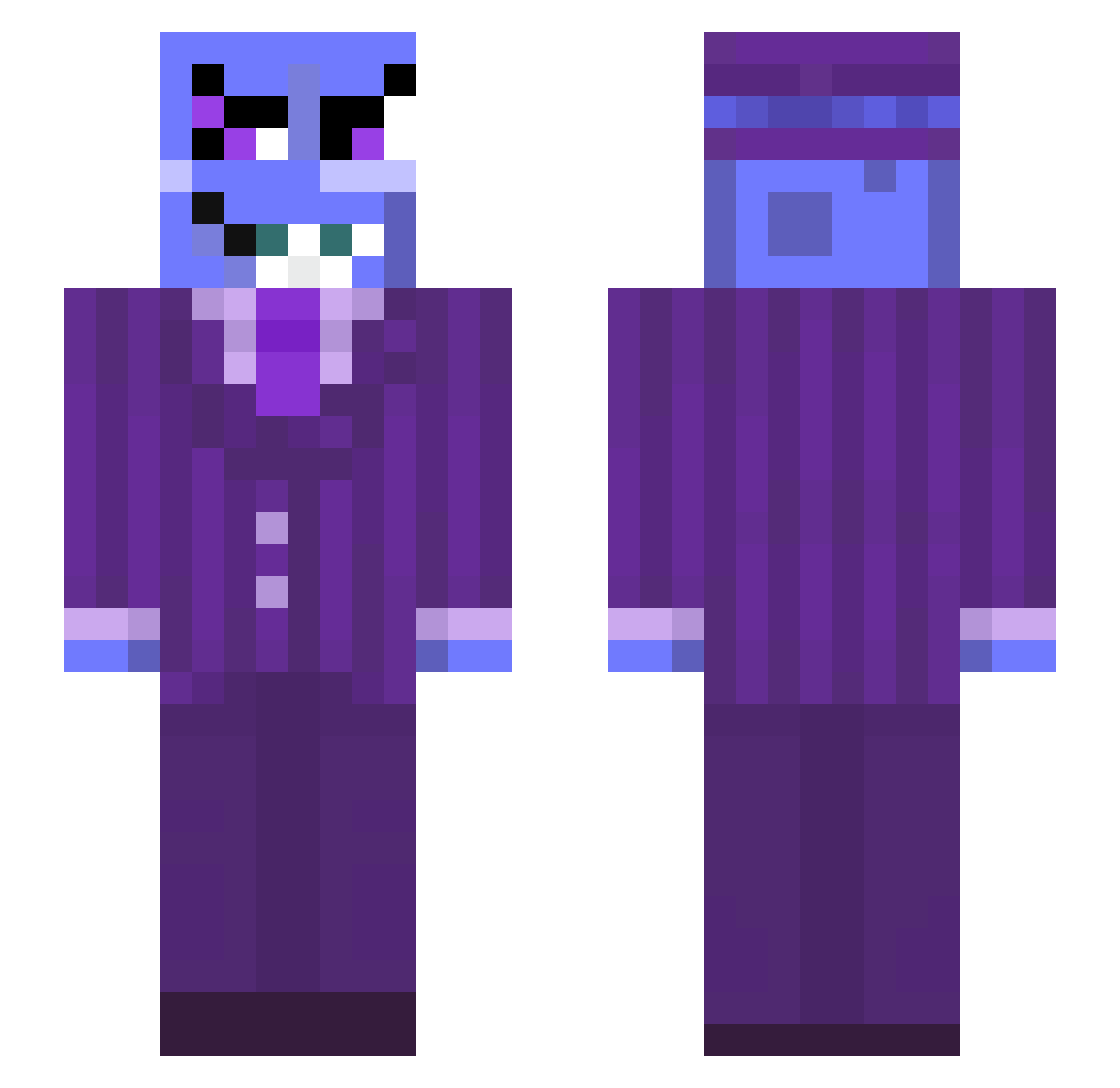 gvbixjospwh Minecraft skin, front and back view