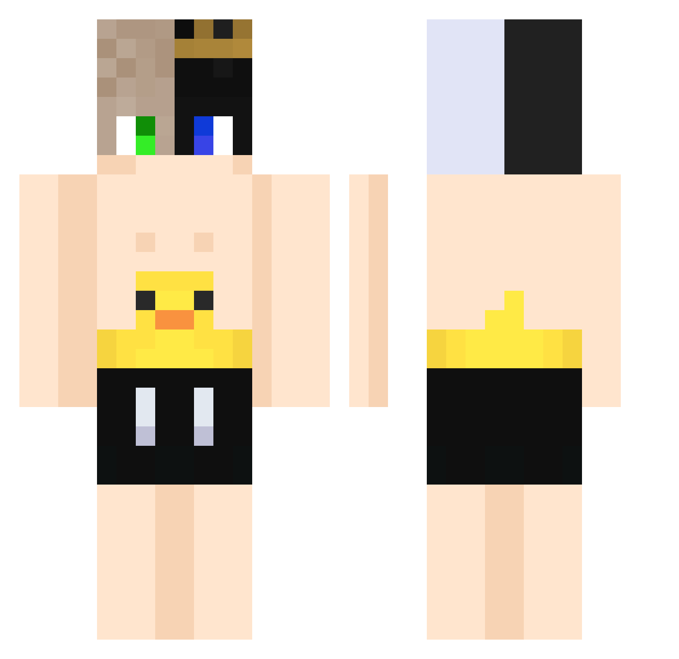 xGodzilla_LP Minecraft skin, front and back view