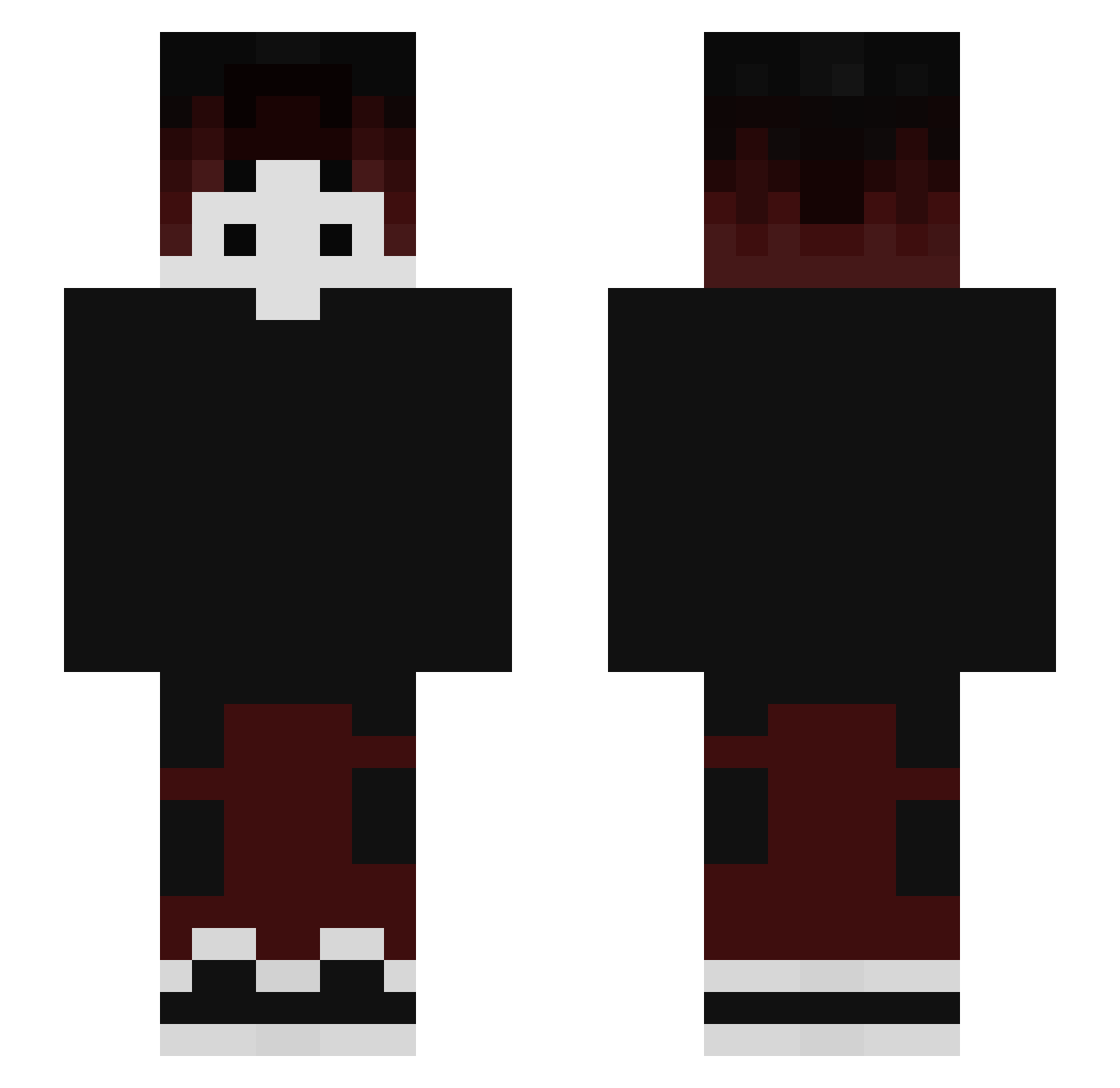 Calleko Minecraft skin, front and back view