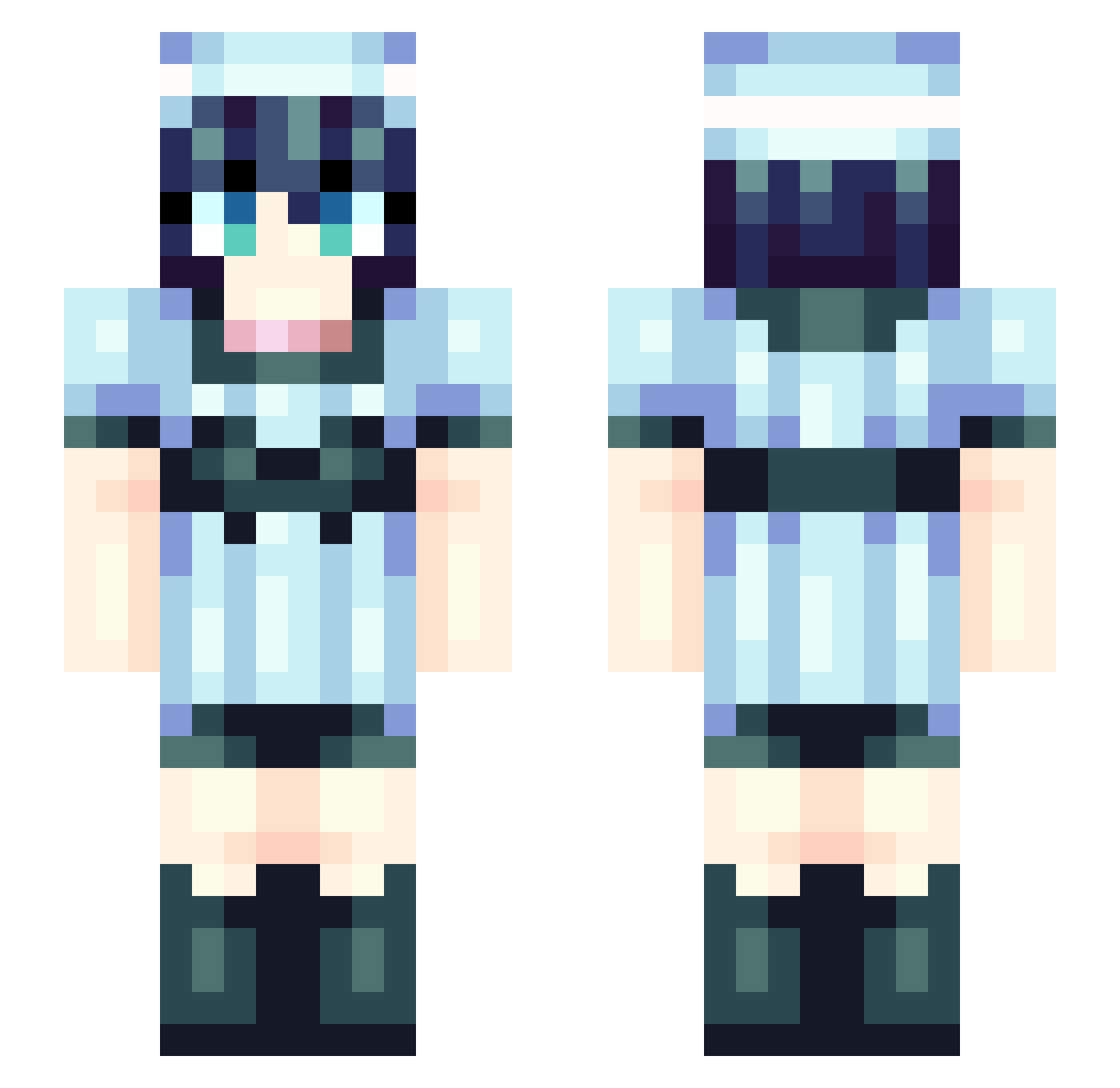 zmzyl Minecraft skin, front and back view
