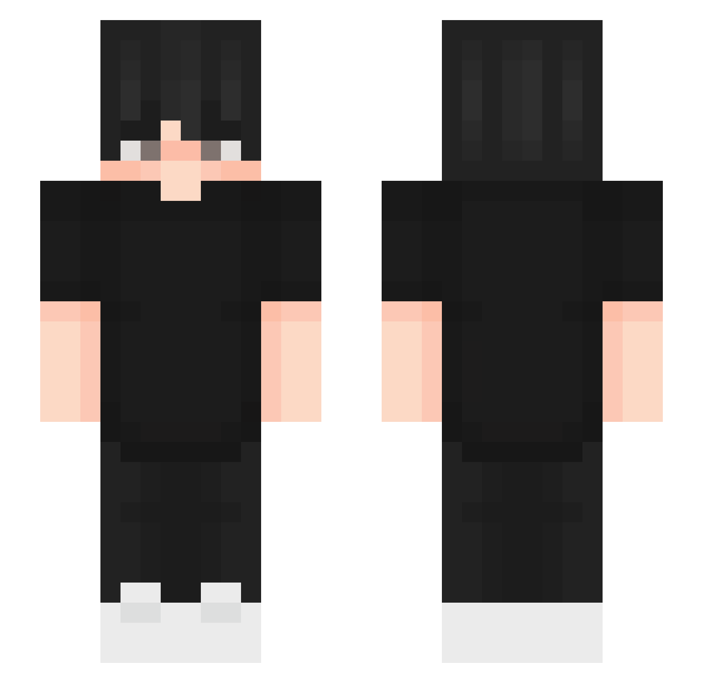 zxc_TheEvTuy Minecraft skin, front and back view