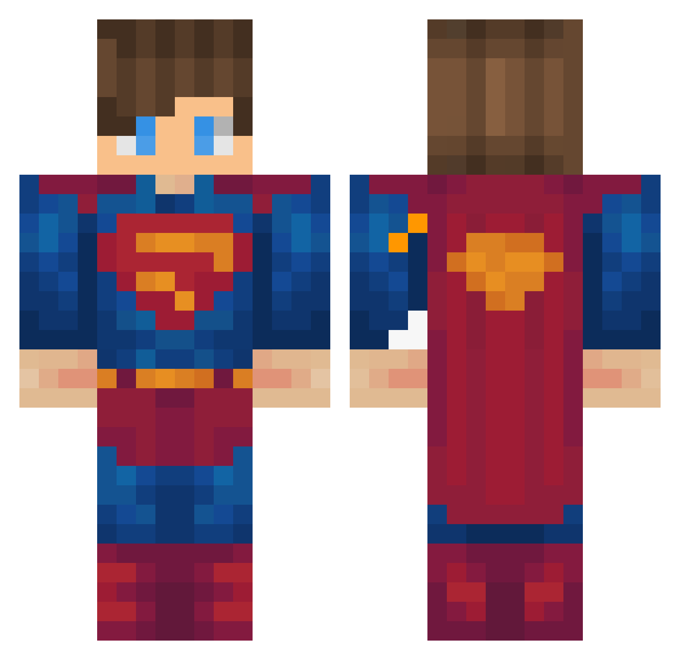 Snipper Minecraft skin, front and back view