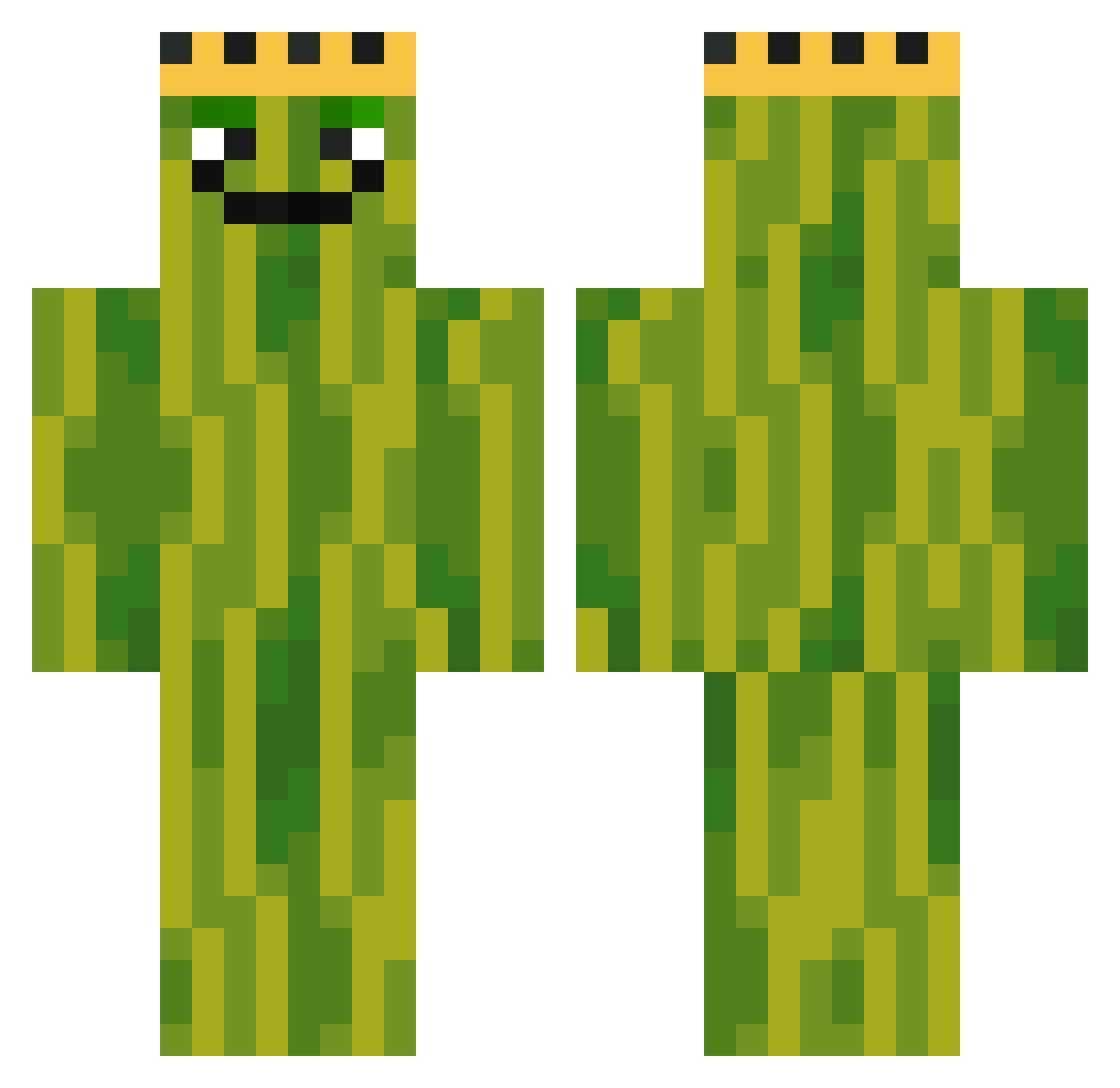 Juodulys Minecraft skin, front and back view