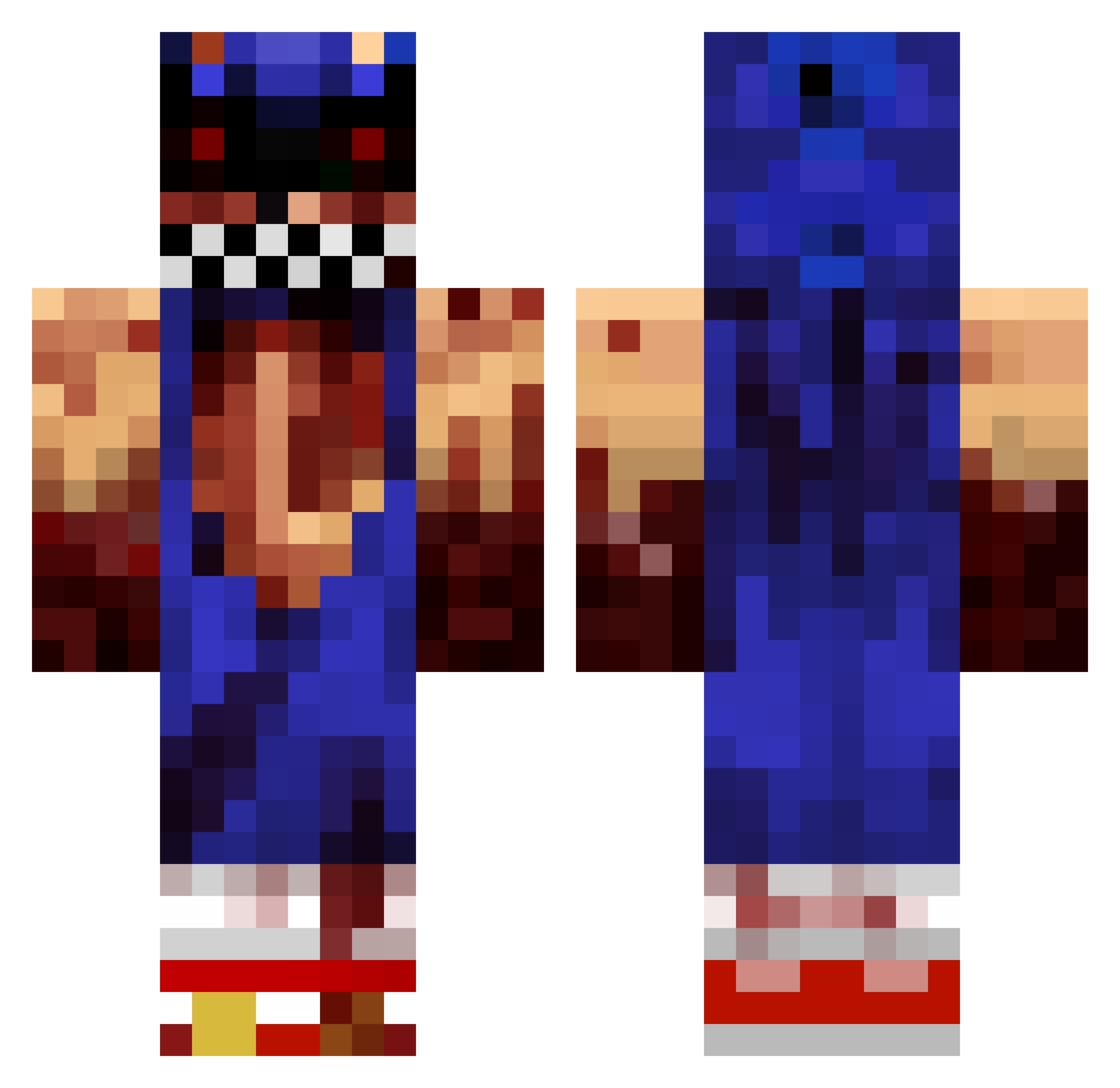 doguoyunda Minecraft skin, front and back view