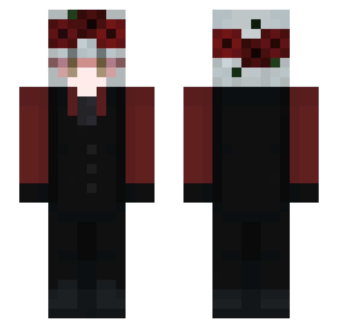iHxpzX_ Minecraft skin, front and back view